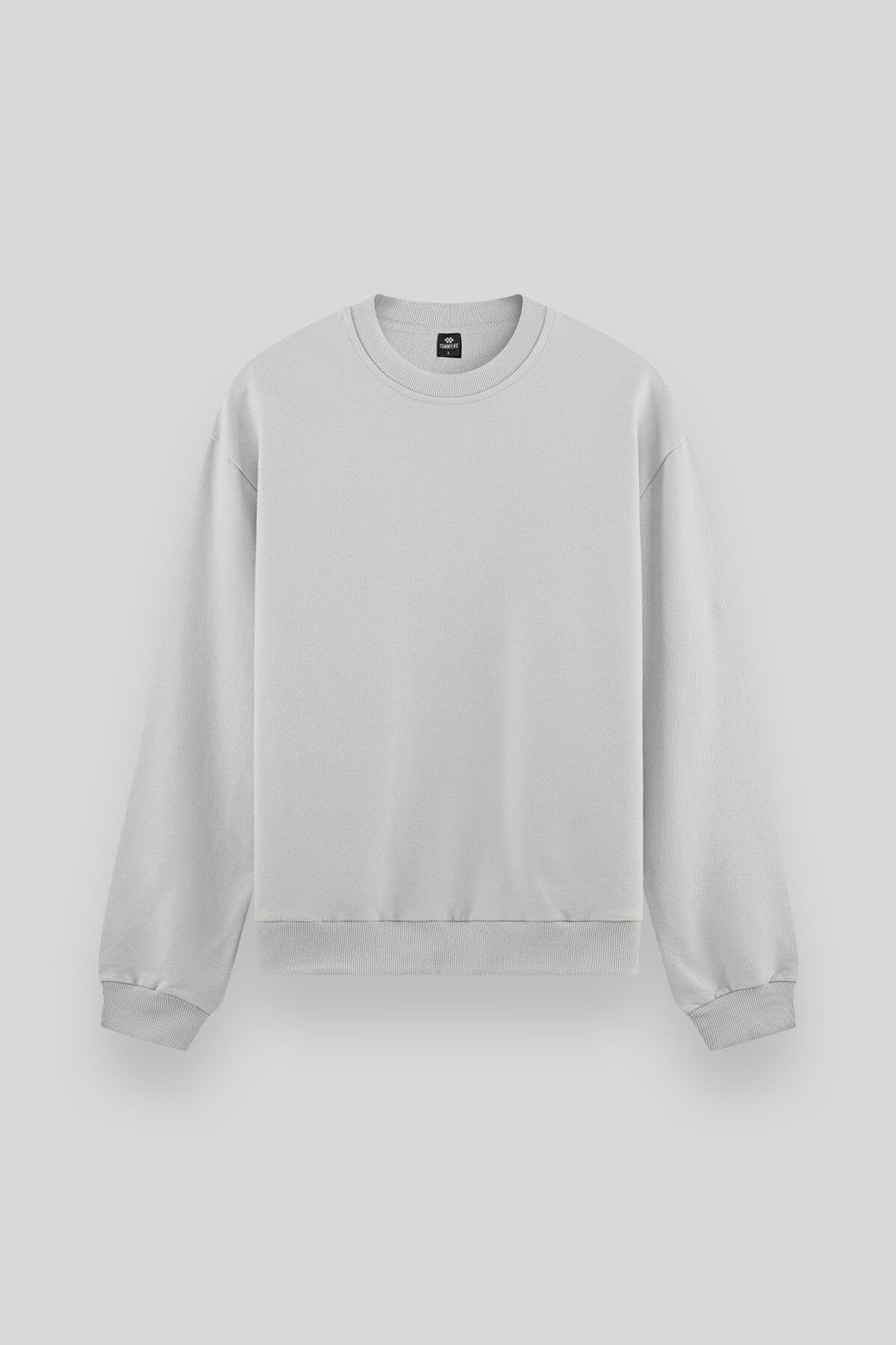 Rahat Form Basic O Yaka 2'li Paket Koyu Gri-Taş Erkek Sweatshirt - 88053
