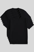 Basic O Yaka Büyük Beden  5'li Paket Siyah Erkek T-Shirt  88072