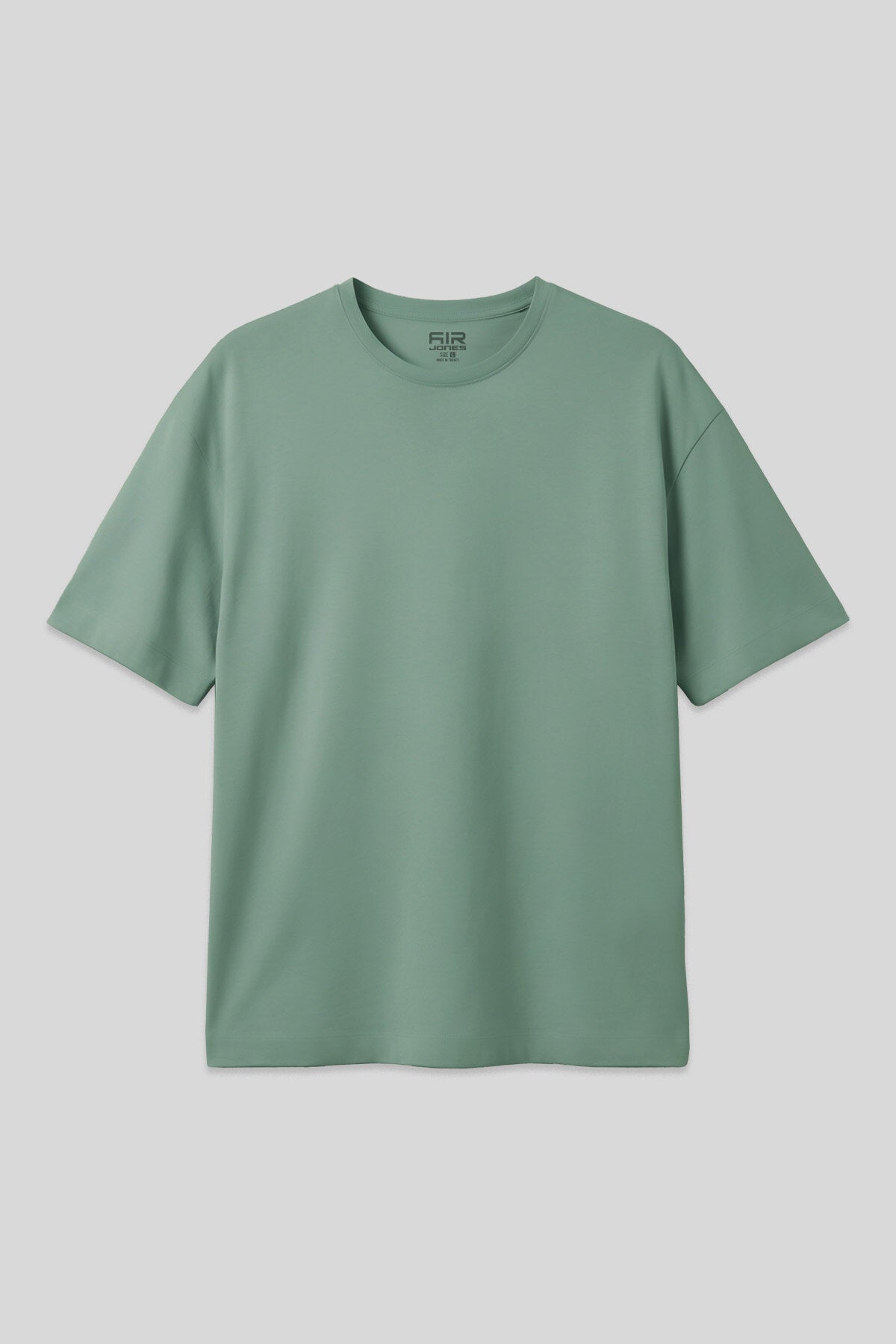 Oversize Fit Basic 2'li Paket Taş-Açık Yeşil Erkek T-Shirt - 88353