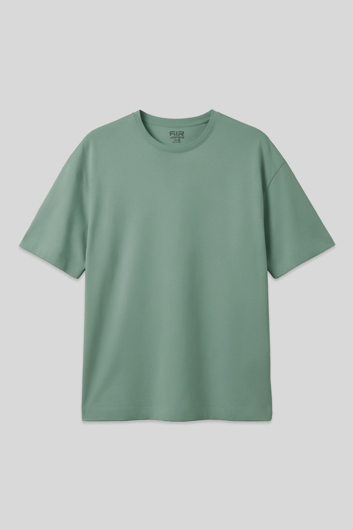 Basic Oversize O Yaka 3'lü Paket Siyah-Taş-Açık Yeşil Erkek T-Shirt - 88377