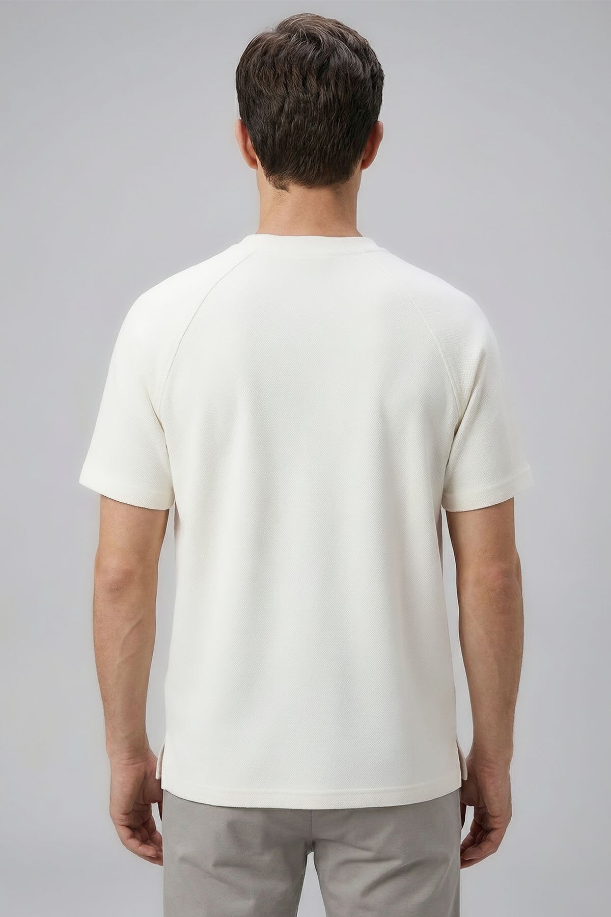 Rahat Form O Yaka 2'li Paket Ekru Erkek T-Shirt - 88495