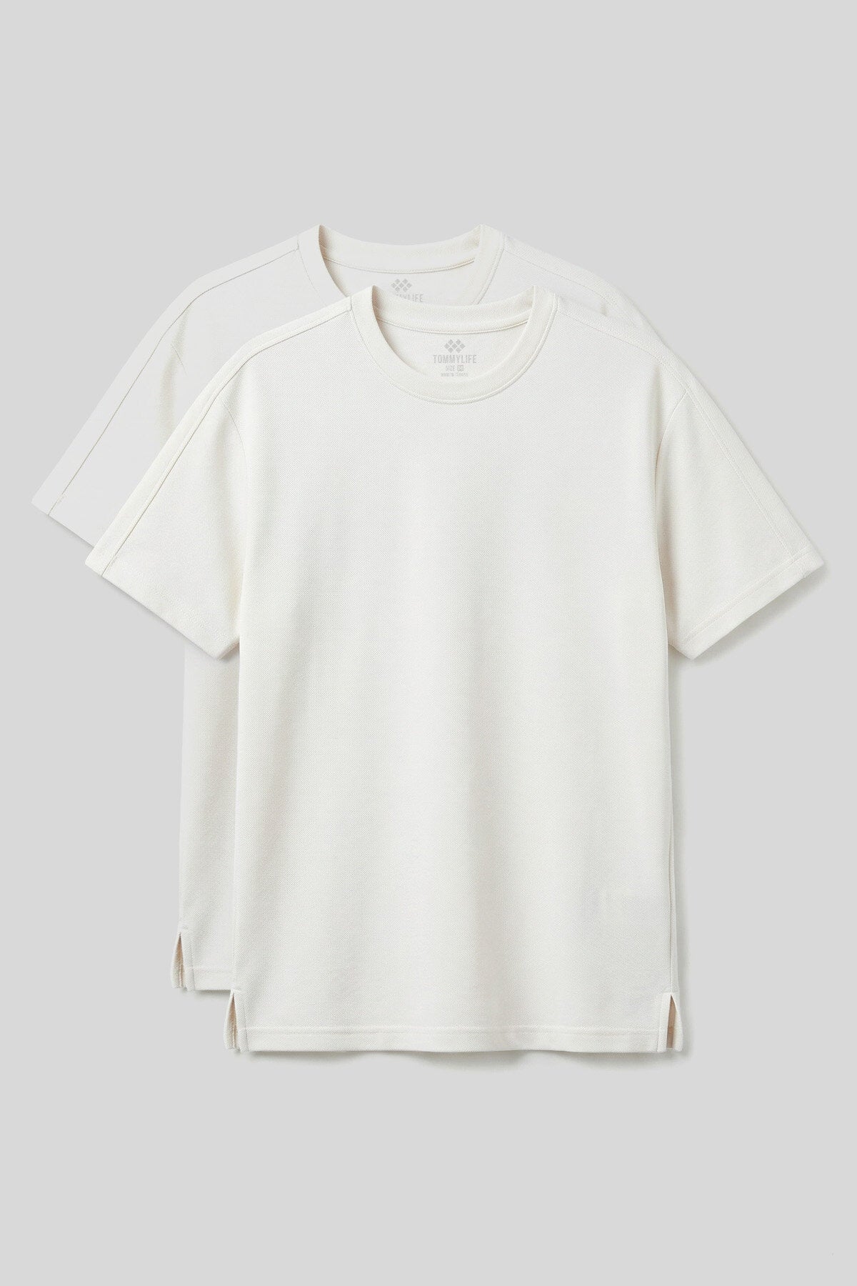 Rahat Form O Yaka 2'li Paket Ekru Erkek T-Shirt - 88495