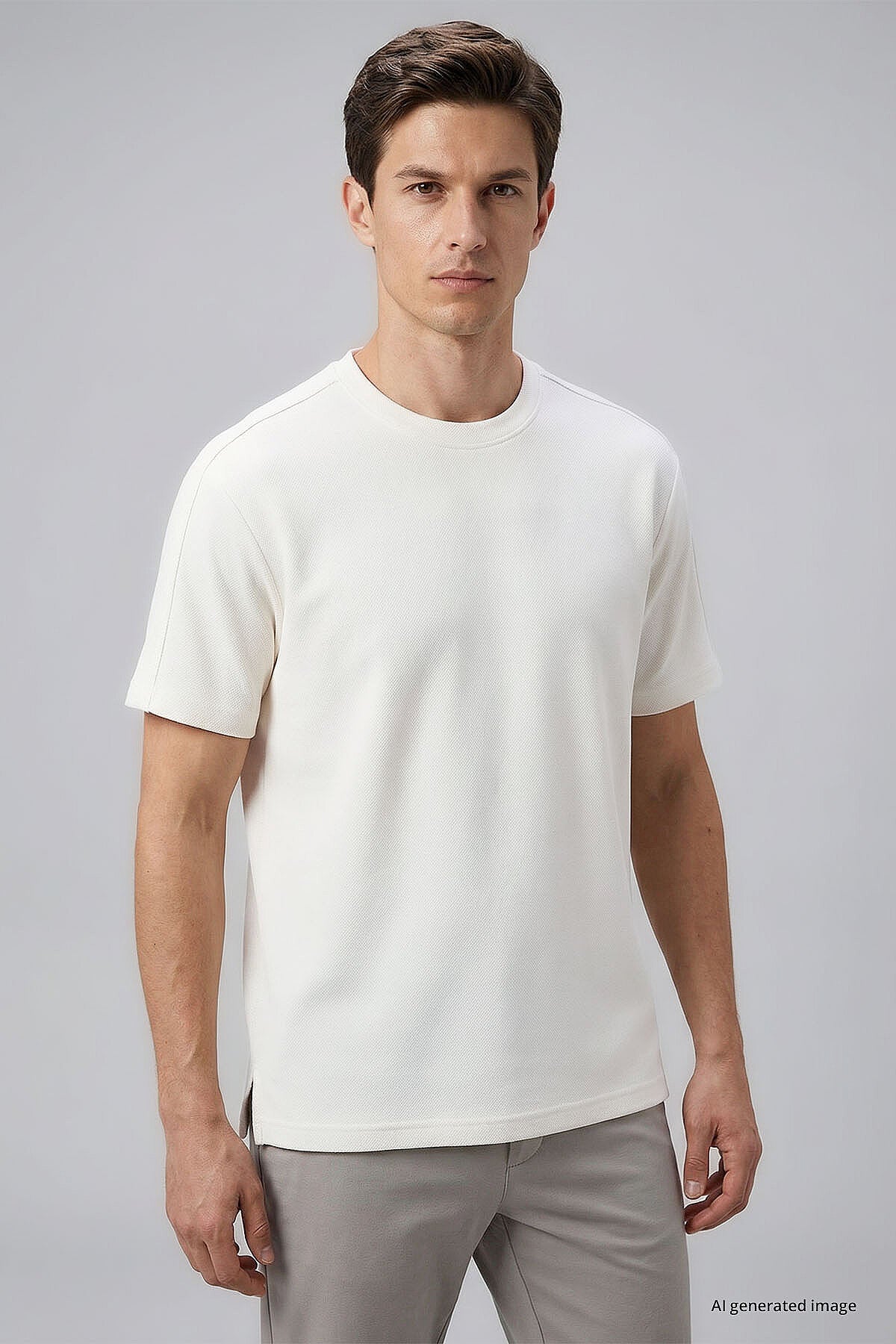 Rahat Form O Yaka 3'lü Paket Siyah-Ekru-Açık Yeşil Erkek T-Shirt - 88495
