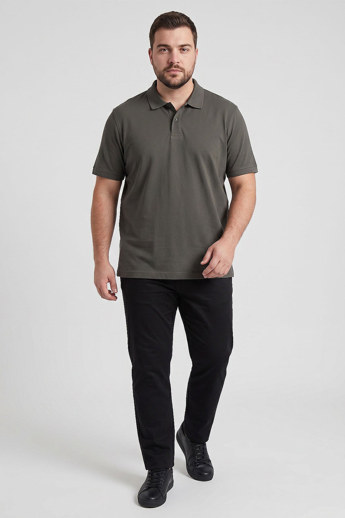 Polo Yaka Büyük Beden 5'li Paket Erkek T-Shirt - 88511
