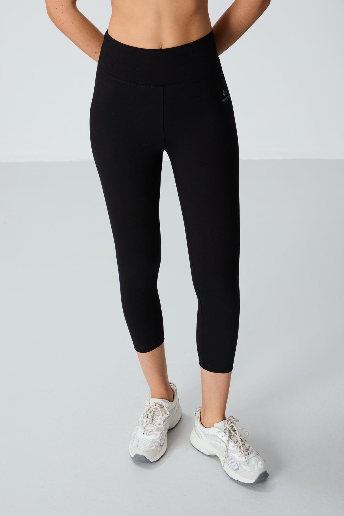 Slim Fit 2'li Paket Siyah Kadın Kapri Tayt - 93097