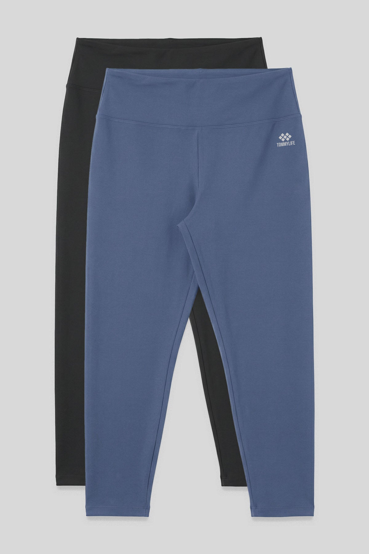 Slim Fit 2'li Paket Antrasit-Petrol Büyük Beden kadın Tayt - 94650