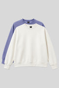 Basic Oversize O-Neck 2-Pack Ecru-Light Purple Women's Sweatshirt - 97053