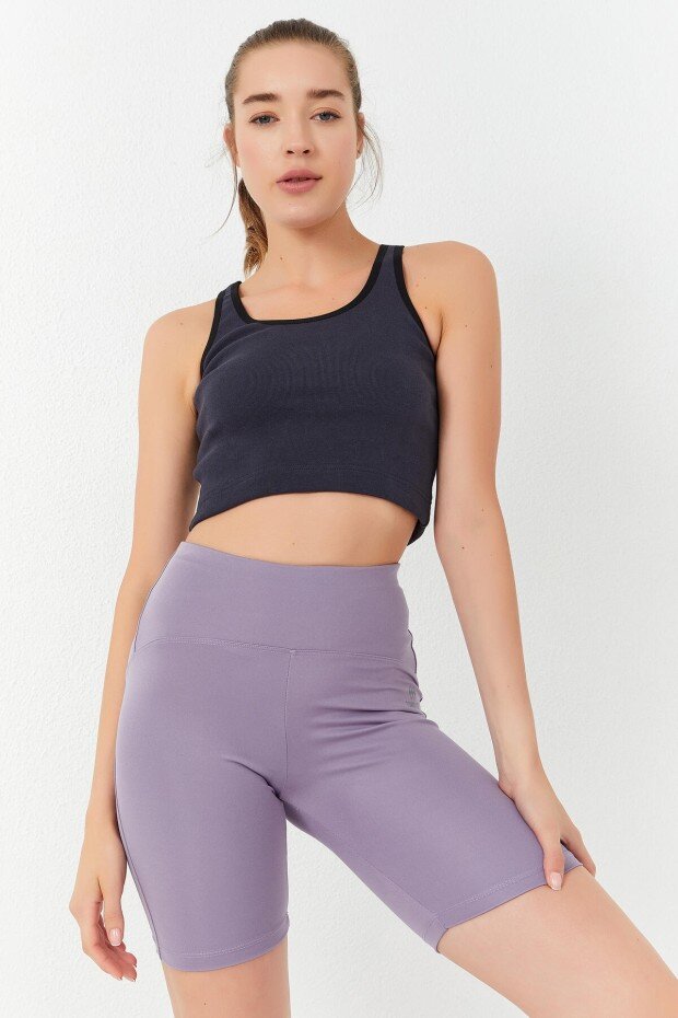 Basic U Yaka 5'li Paket Kadın Crop Top Atlet - 97162