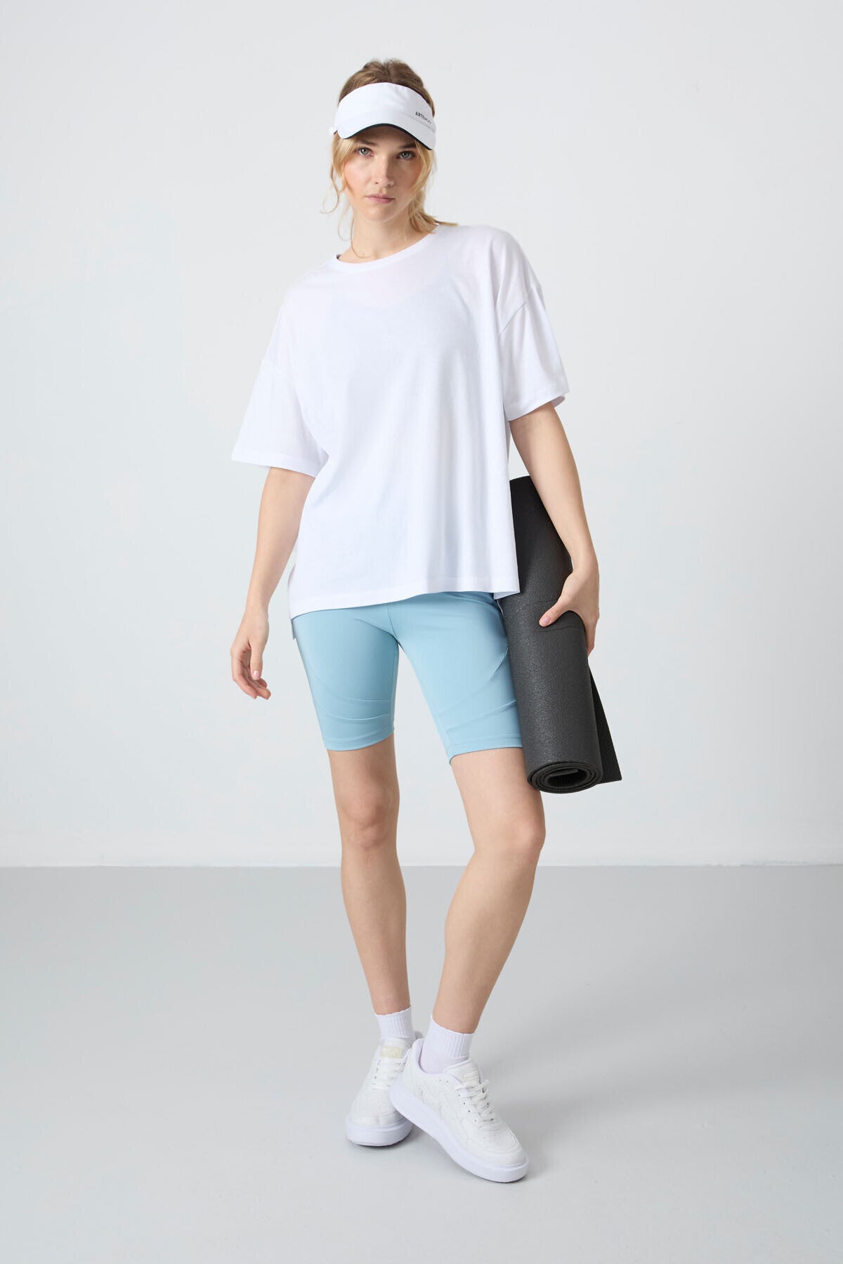 Oversize Fit Basic O Yaka 5'li Paket Kadın T-Shirt - 97285