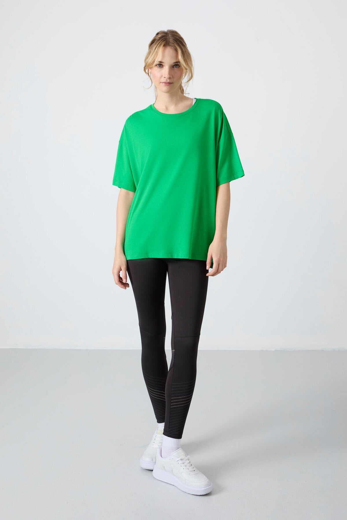Oversize Fit Basic O Yaka 5'li Paket Kadın T-Shirt - 97285