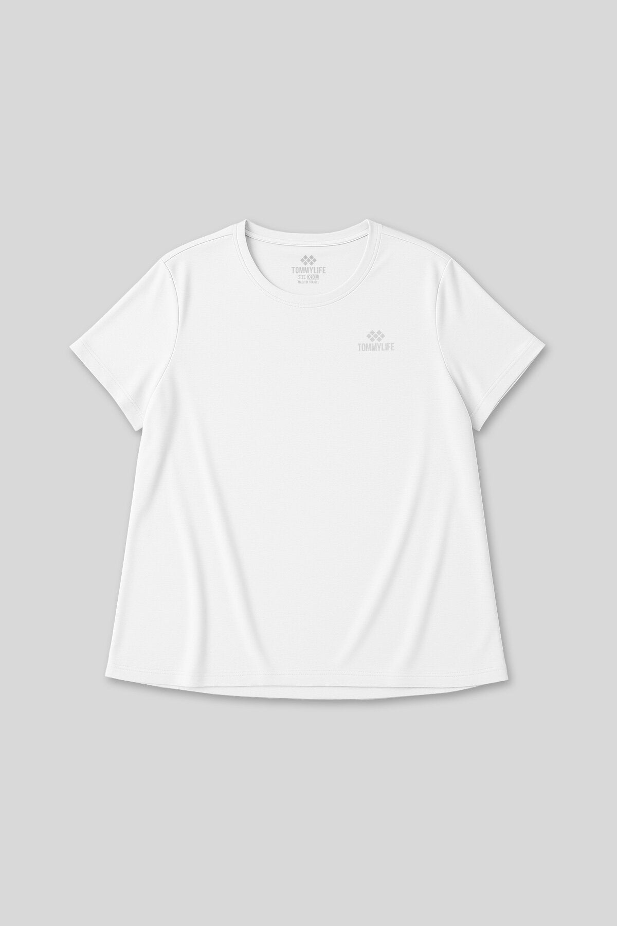 Rahat Form 3'lü Paket Siyah-Beyaz-Haki Büyük Beden Performans Kadın T-Shirt-97308