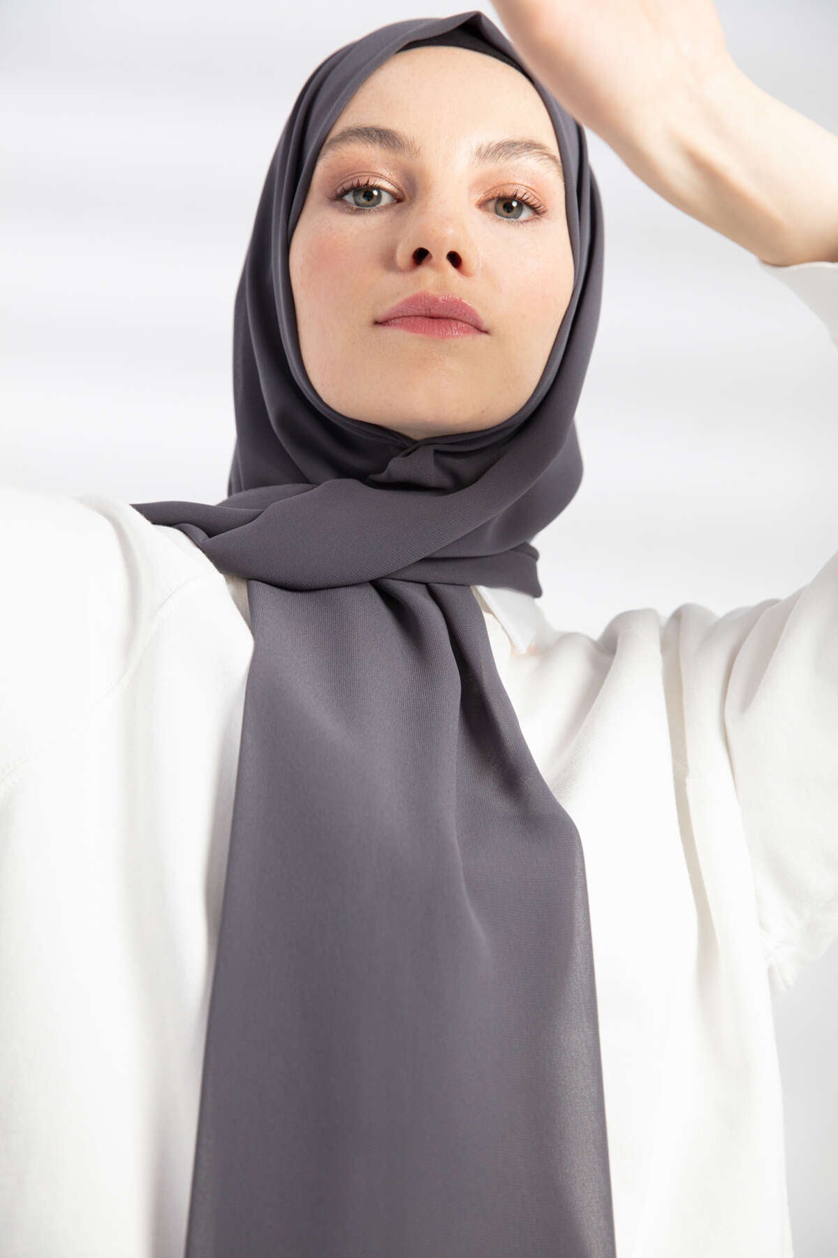 Şifon Şal - Antrasit