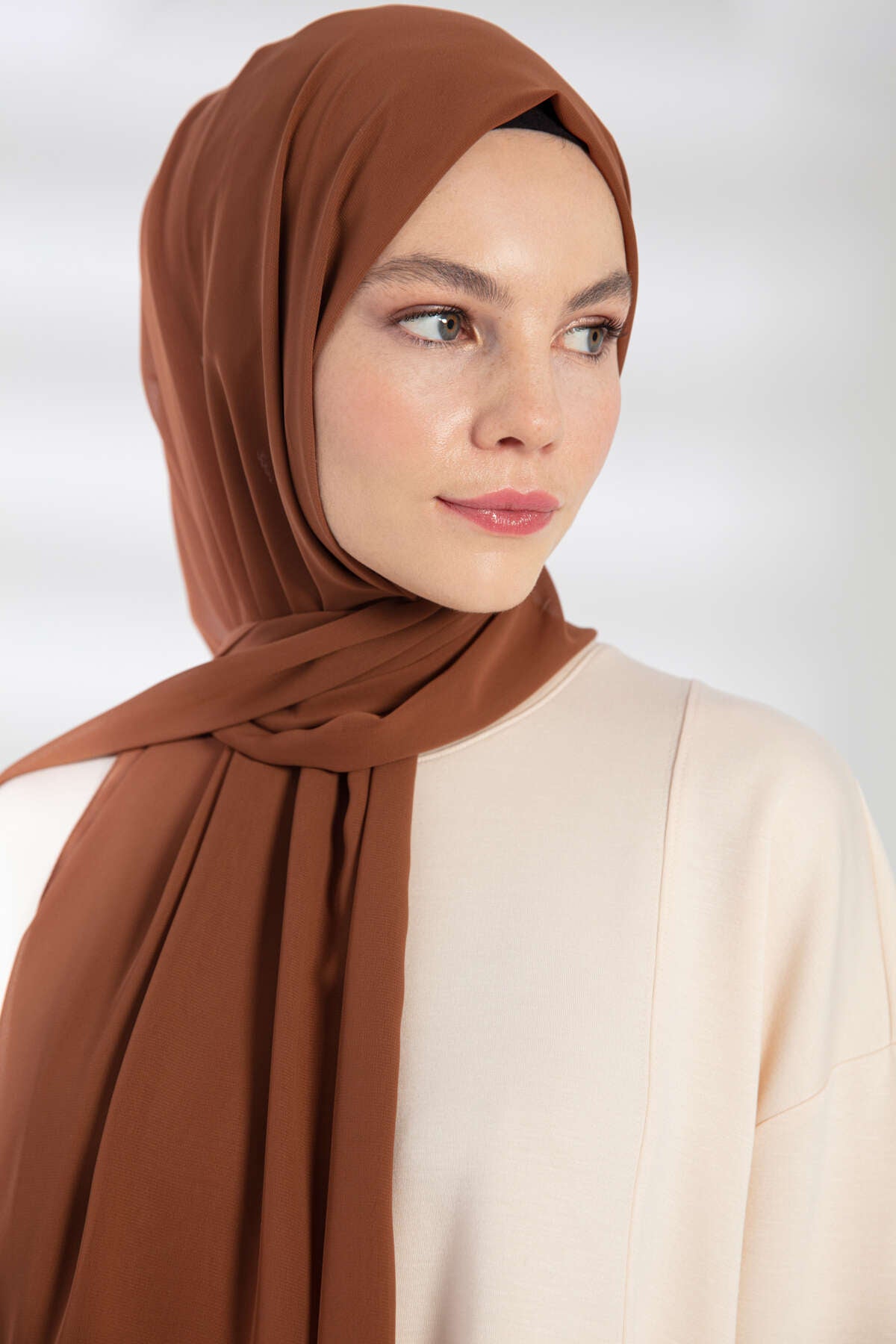 Şifon Şal - Fındık