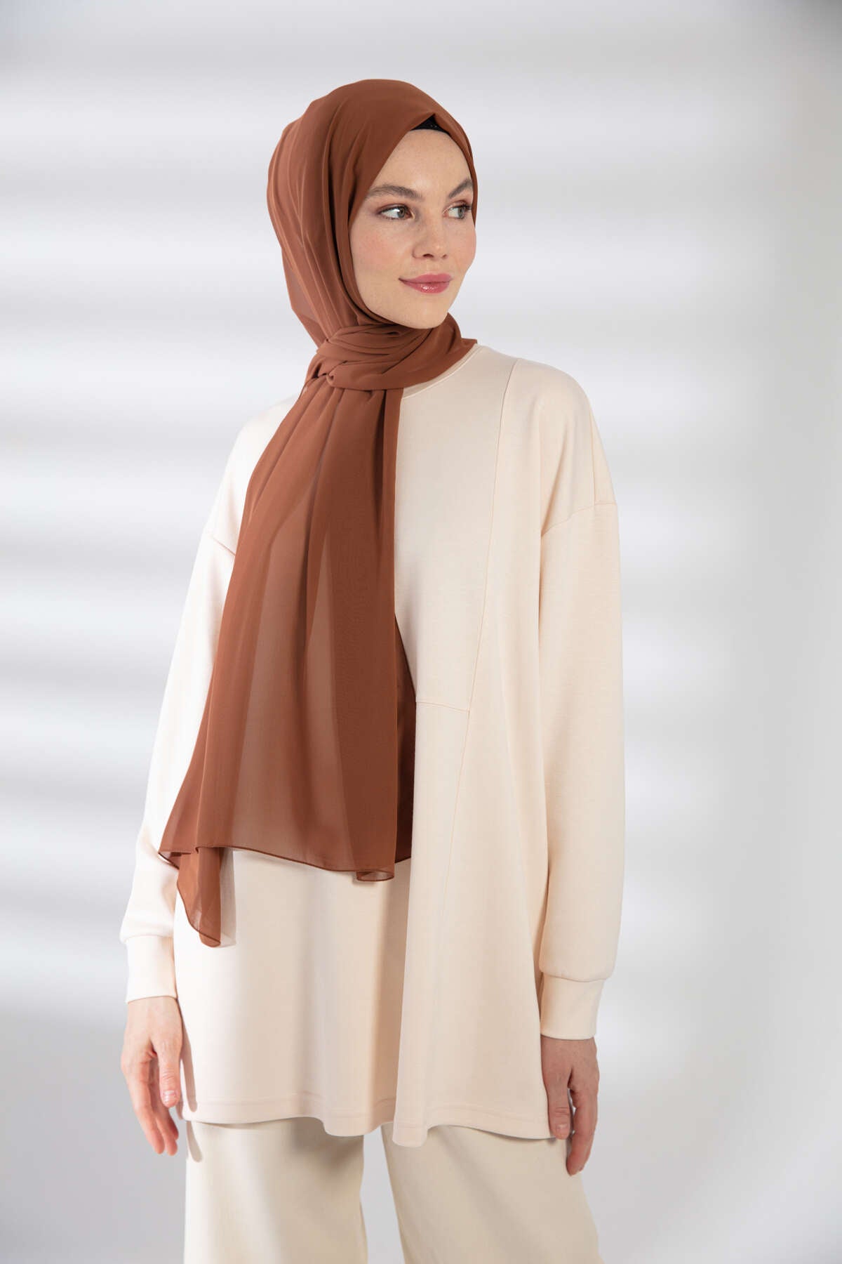 Şifon Şal - Fındık