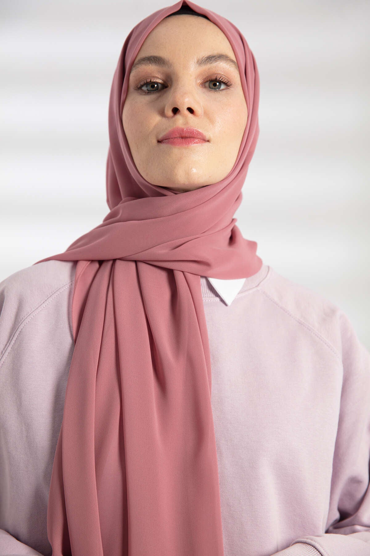 Şifon Şal - Gül Kurusu