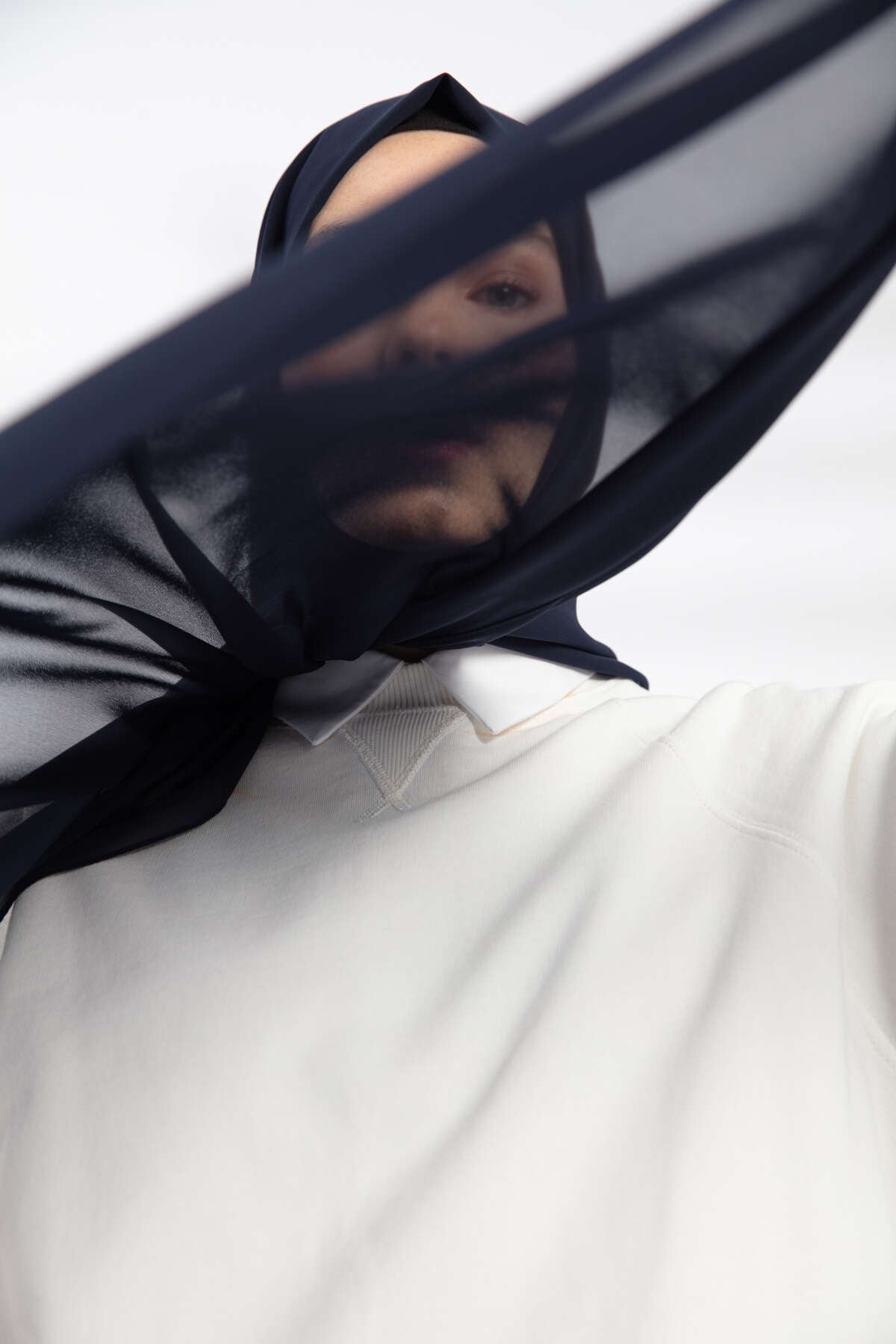 Şifon Şal - Lacivert