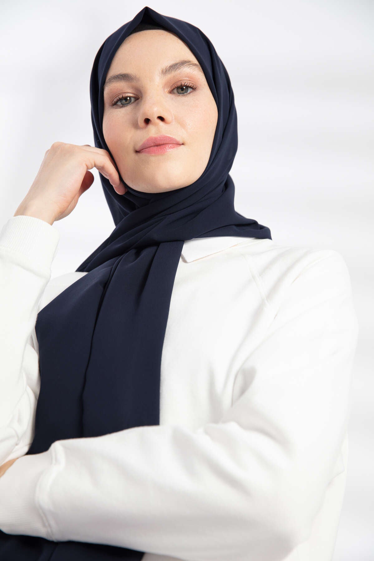 Şifon Şal - Lacivert