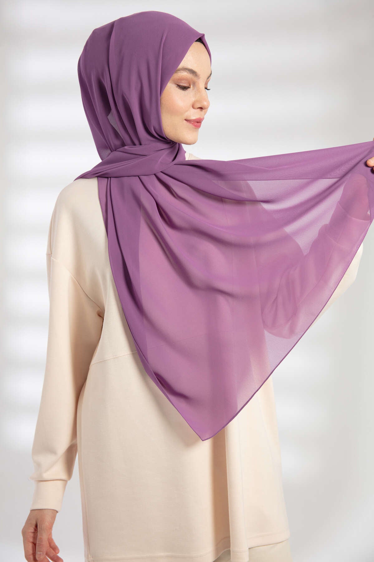 Şifon Şal - Lavanta