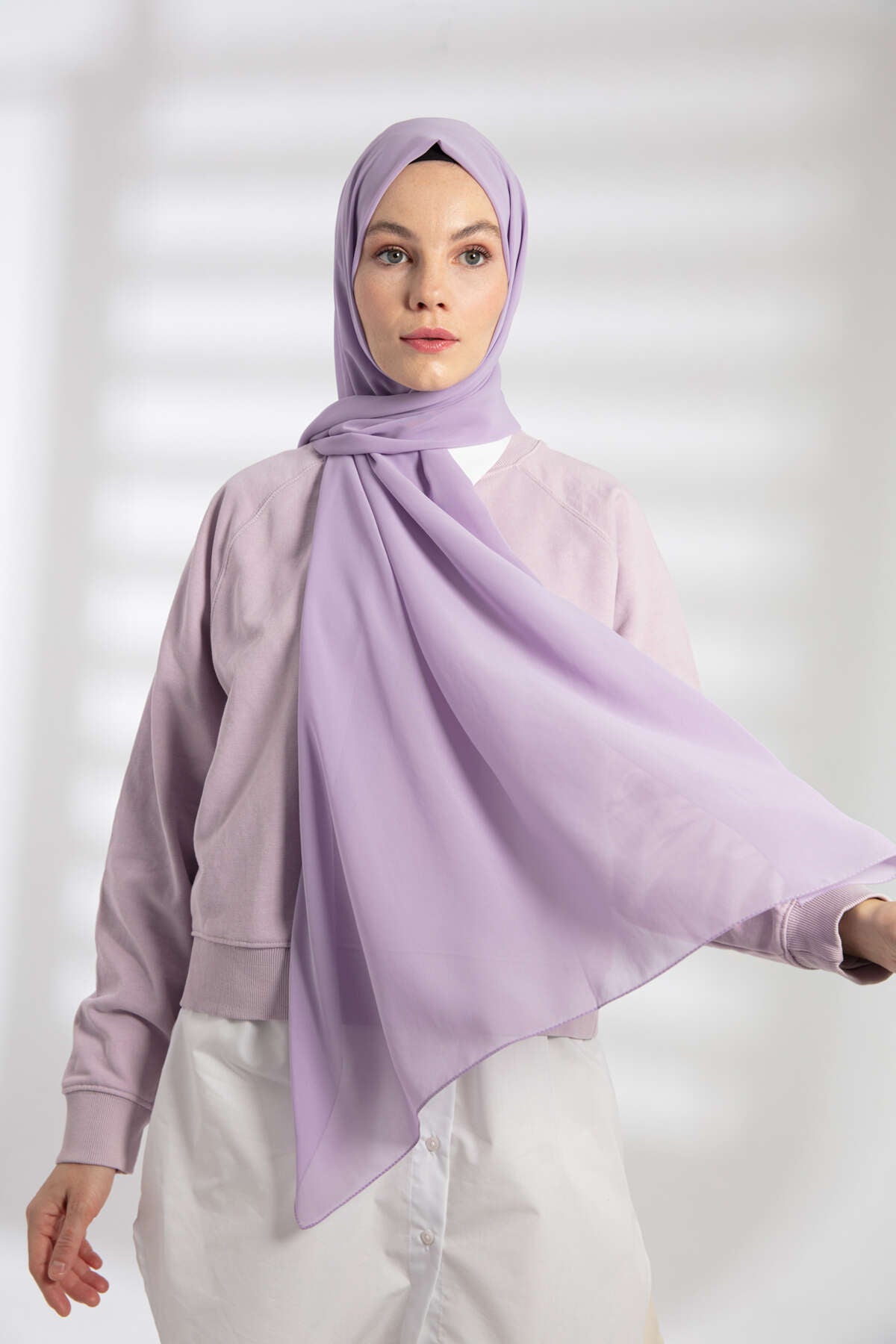 Şifon Şal - Lila
