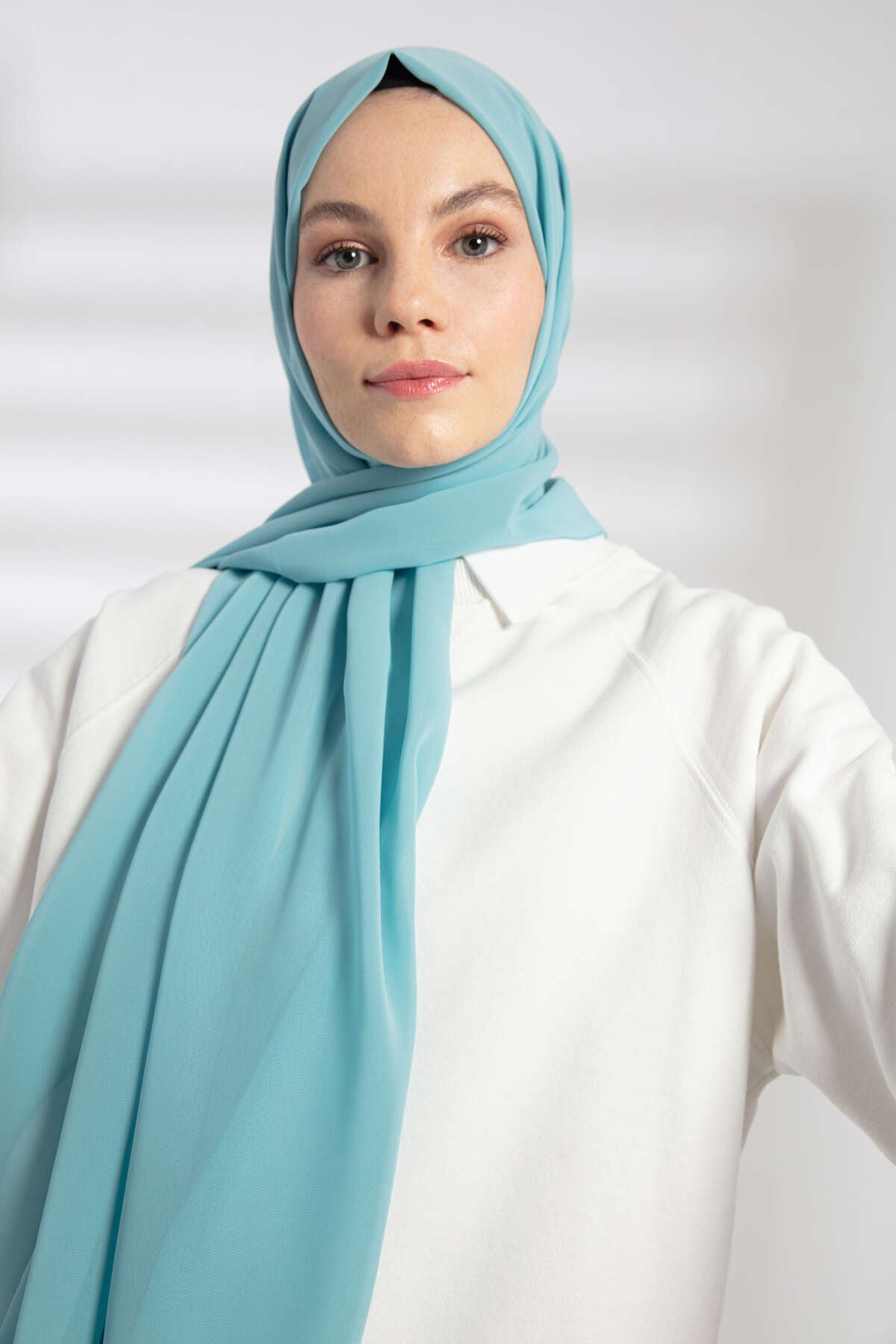 Şifon Şal - Mint Yeşili