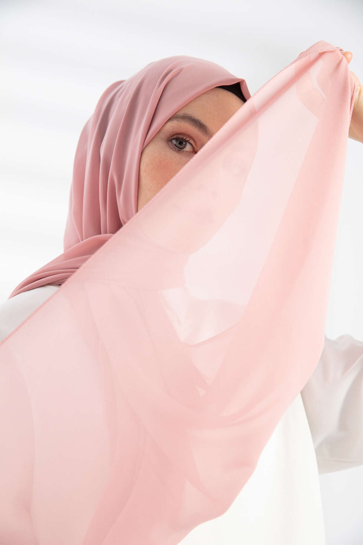 Şifon Şal - Pembe