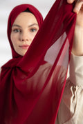 Chiffon Shawl - Cherry