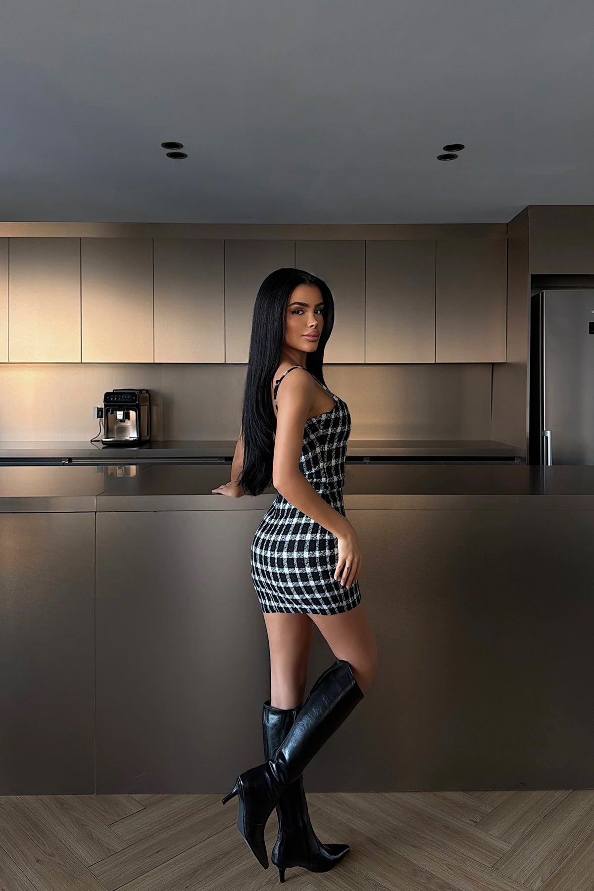 Siyah Hazely Mini Elbise ATE-4254