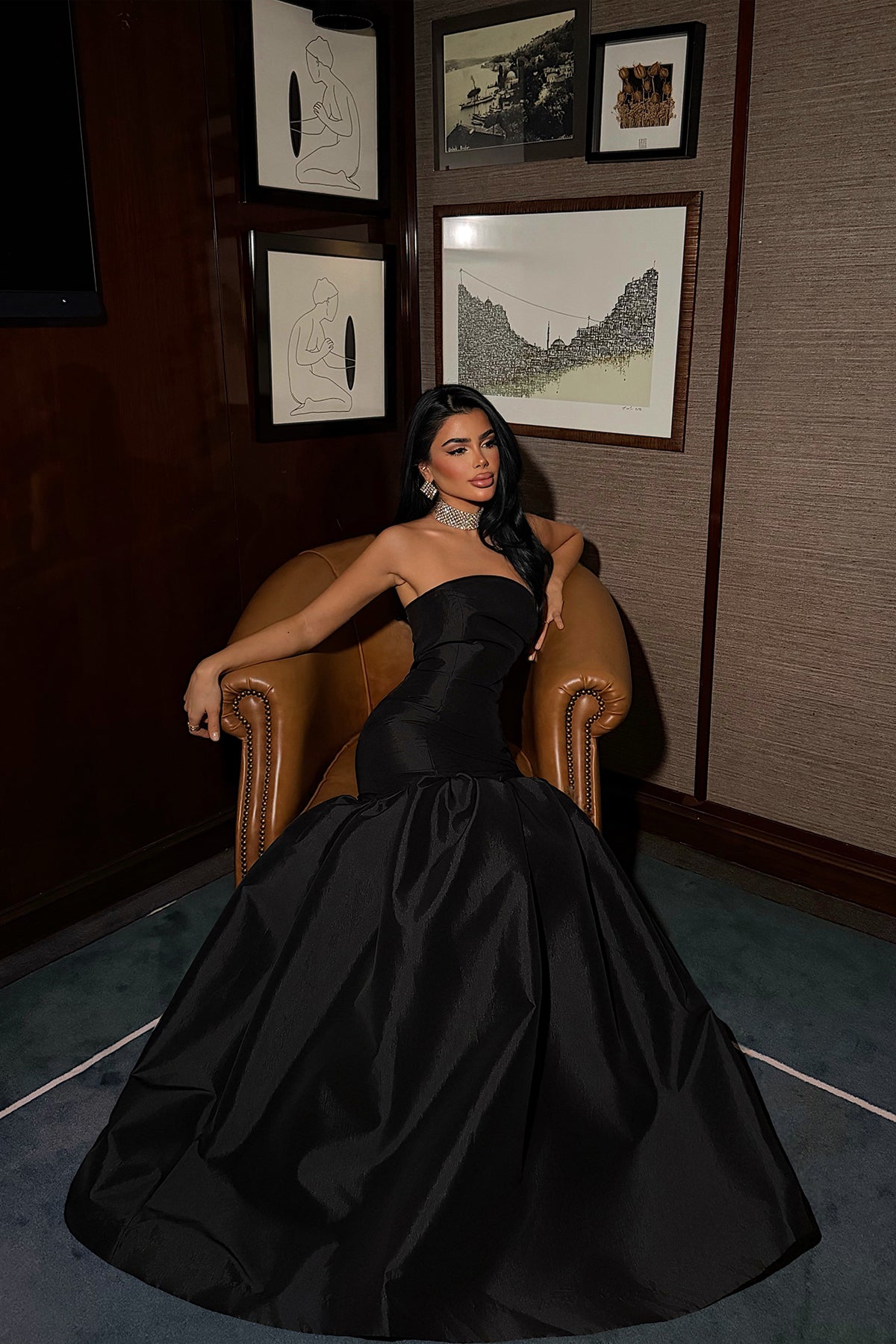 Siyah Borgena Abiye ATE-4423