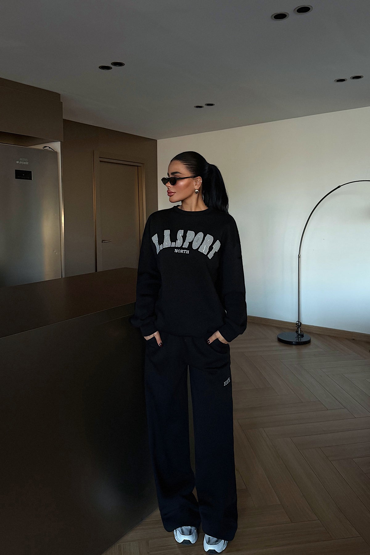 Siyah Easport Eşofman Takımı ATE-3887