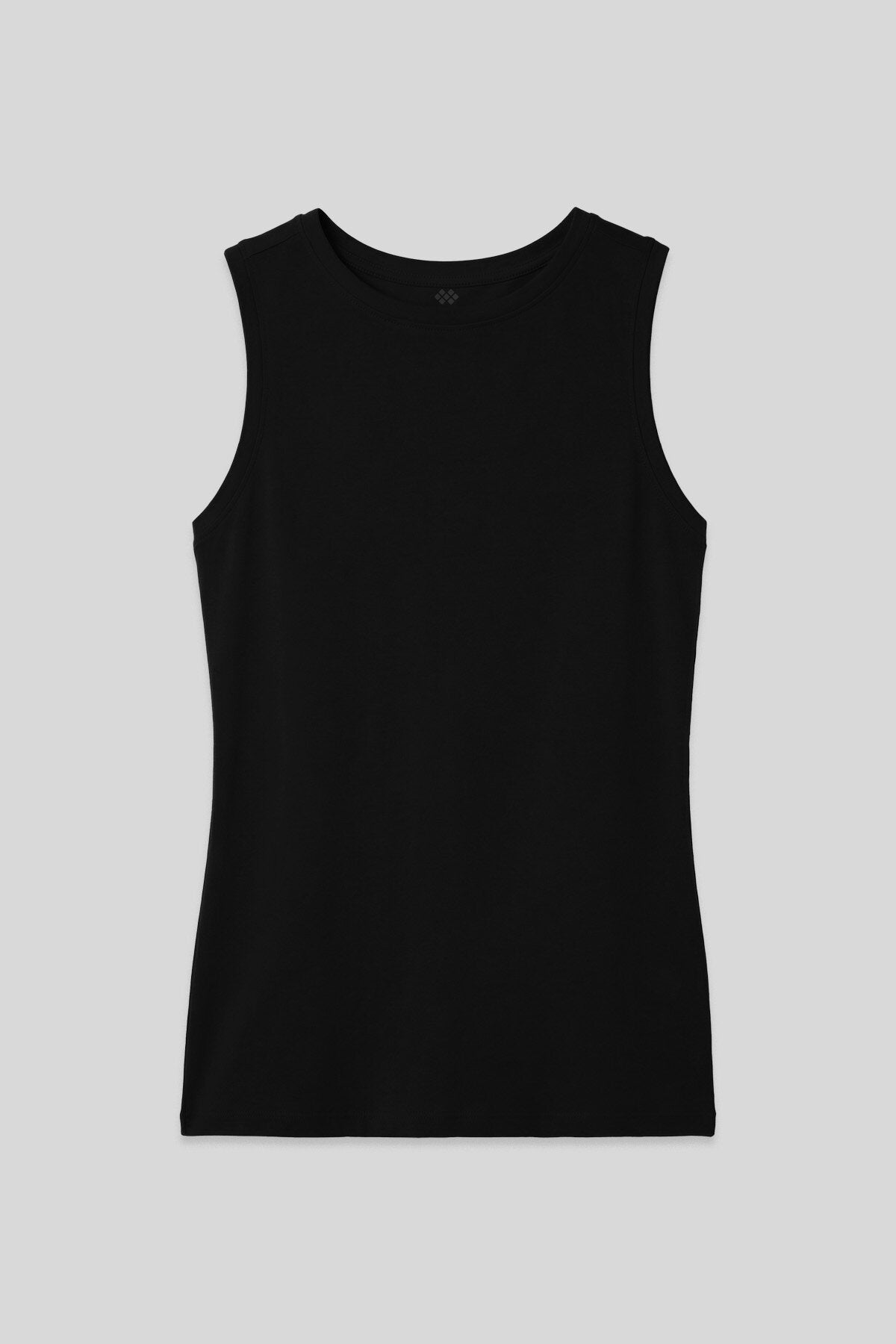 Siyah Slim Fit Basic O Yaka Sıfır Kol Kadın Atlet - 97313