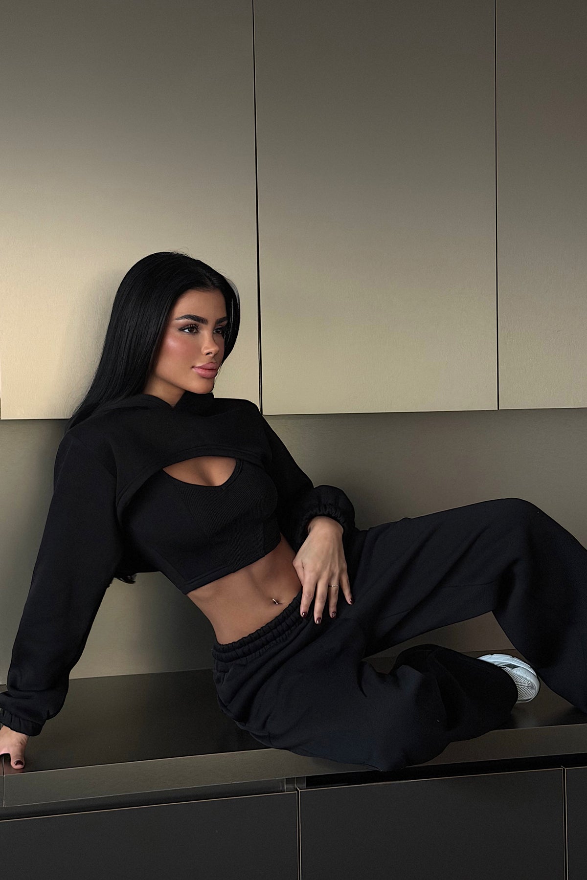 Siyah Corsica Eşofman Takımı ATE-3885