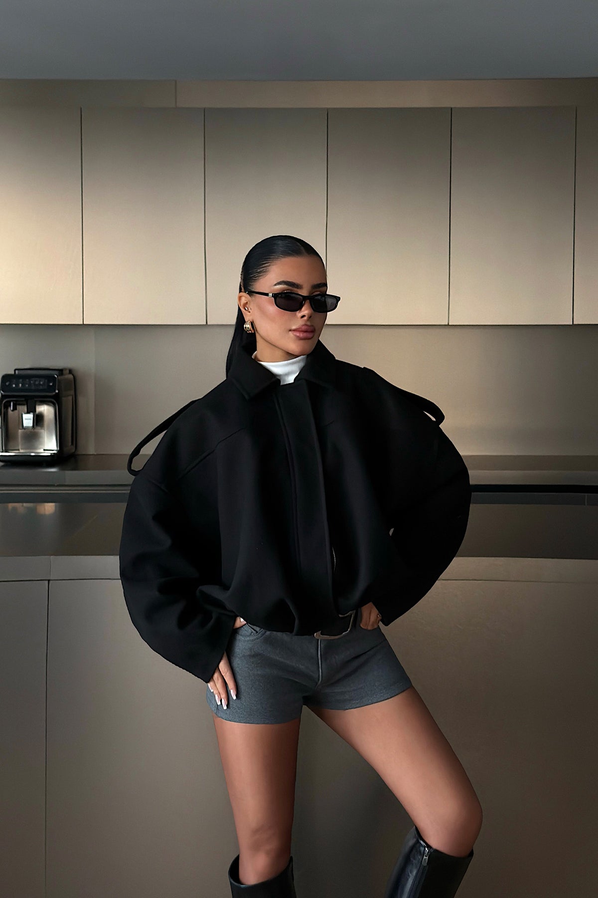 Siyah Bomber Ceket ATE-4739