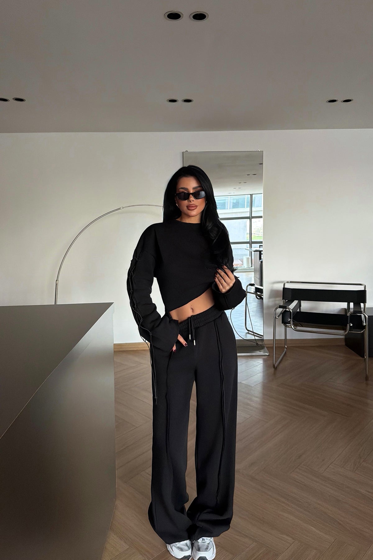 Siyah Masego Eşofman Takımı ATE-4095