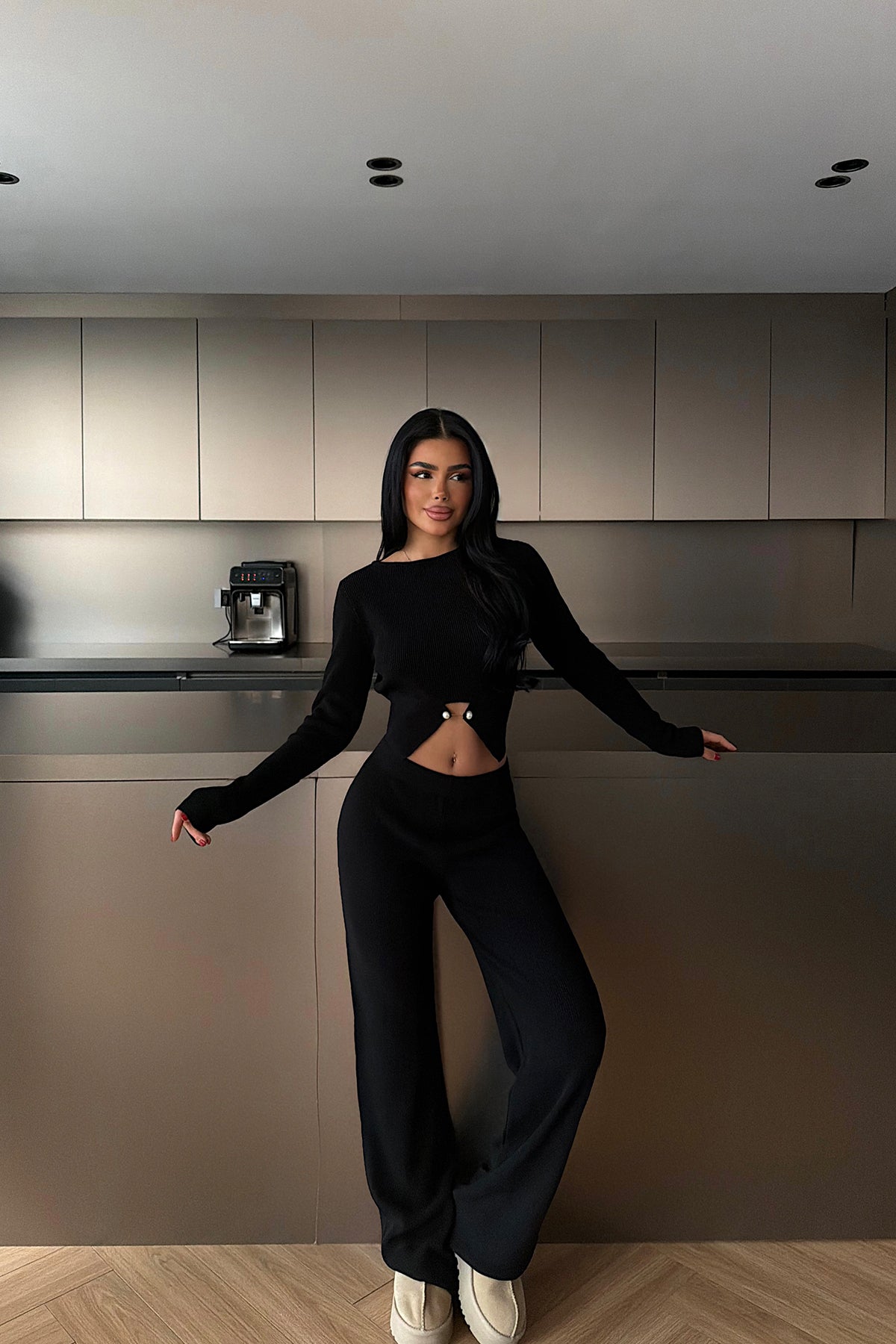 Siyah Octavia Triko Takım ATE-4436