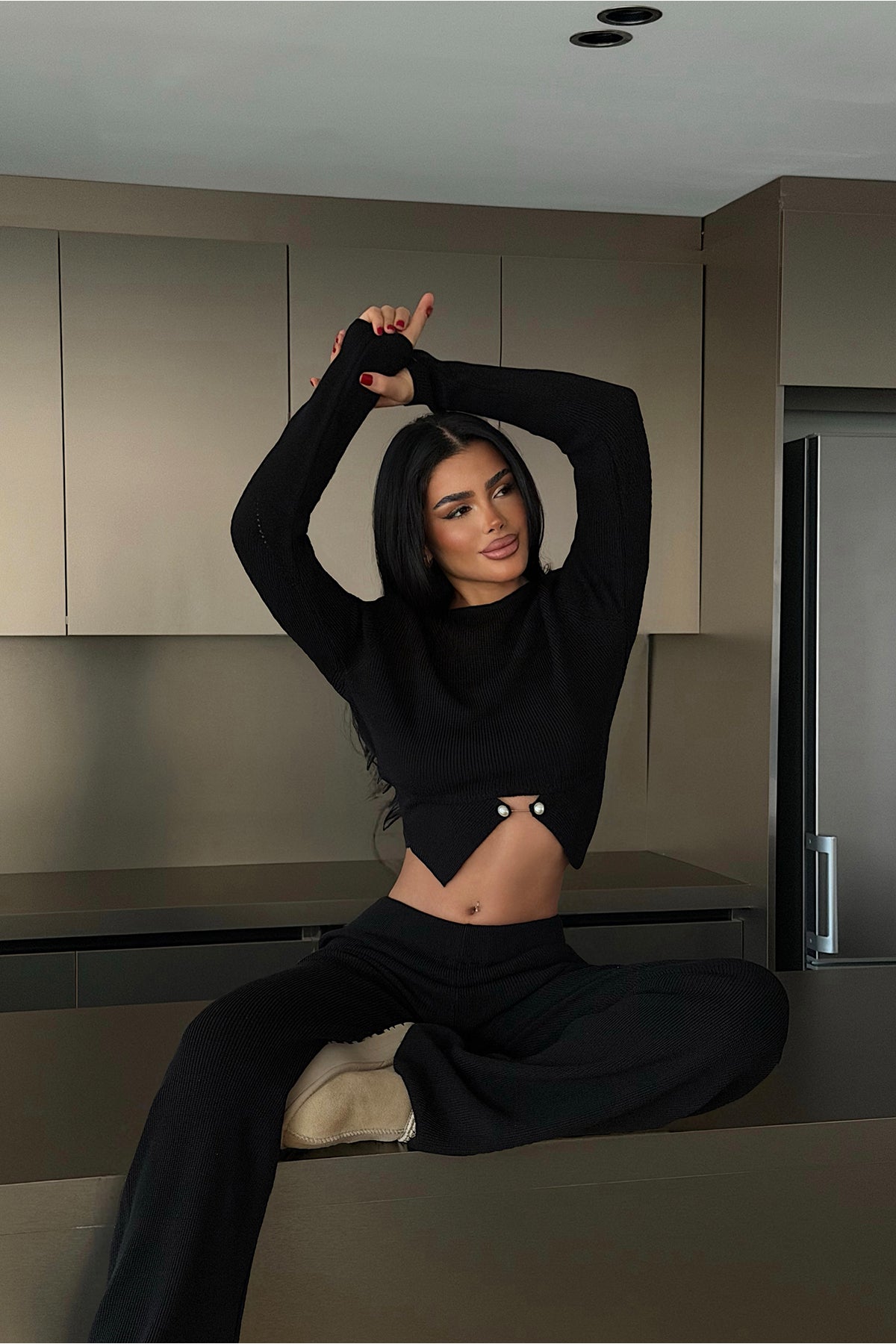 Siyah Octavia Triko Takım ATE-4436