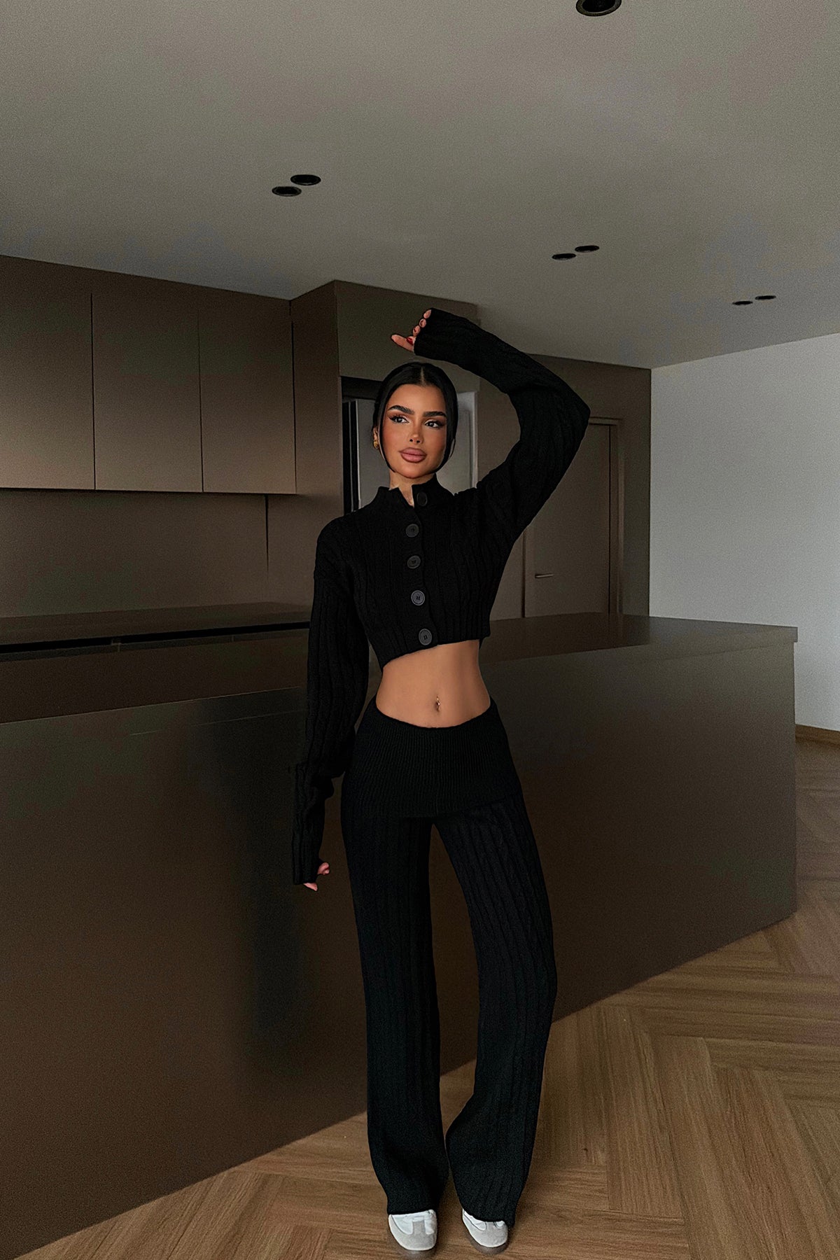 Siyah Isobel Triko Takım ATE-4501