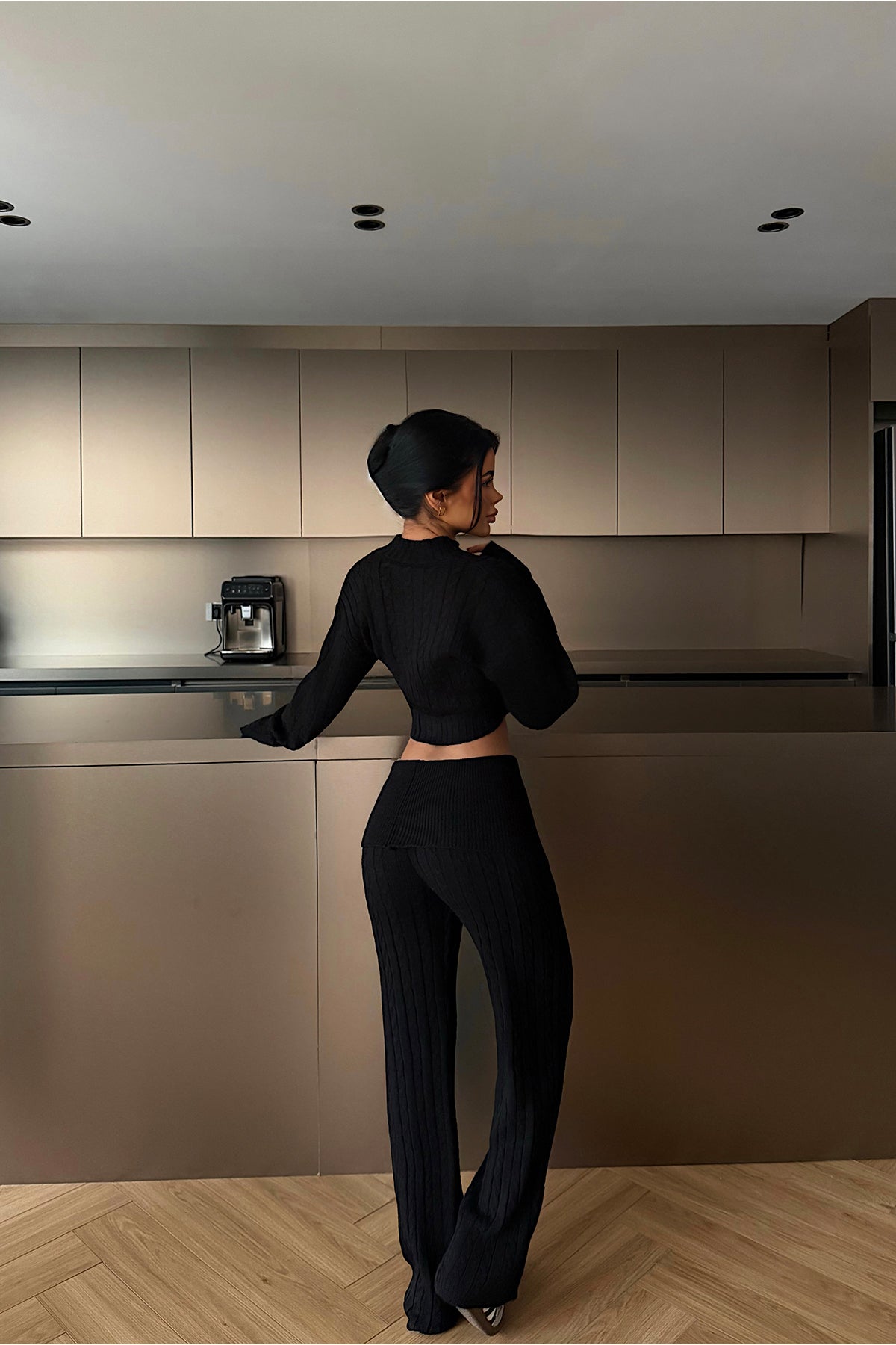 Siyah Isobel Triko Takım ATE-4501