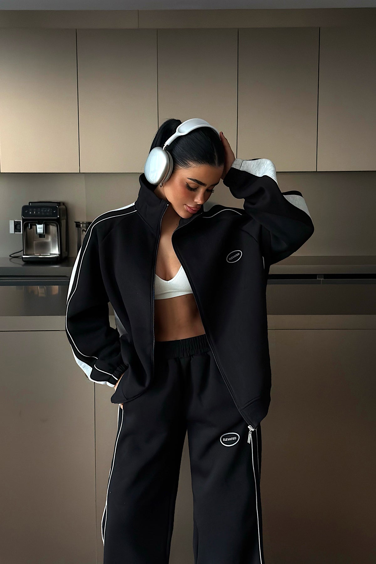 Siyah Gionna Eşofman Takımı ATE-4353