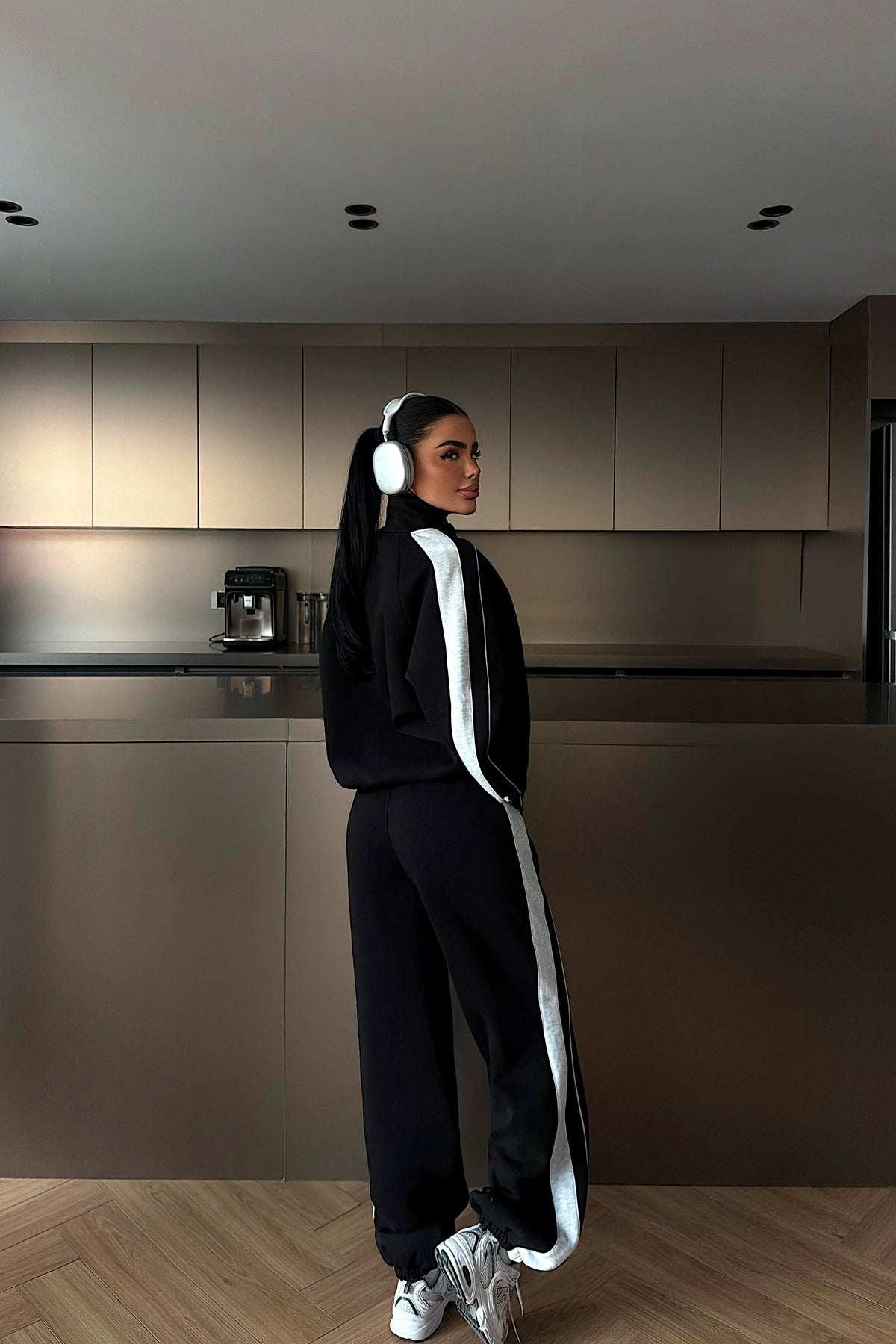 Siyah Gionna Eşofman Takımı ATE-4353