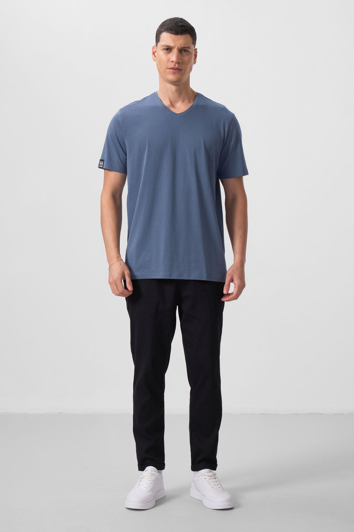 Siyah Standart Fit Dokuma Hafif Esnek Chino Erkek Pantolon - 82175