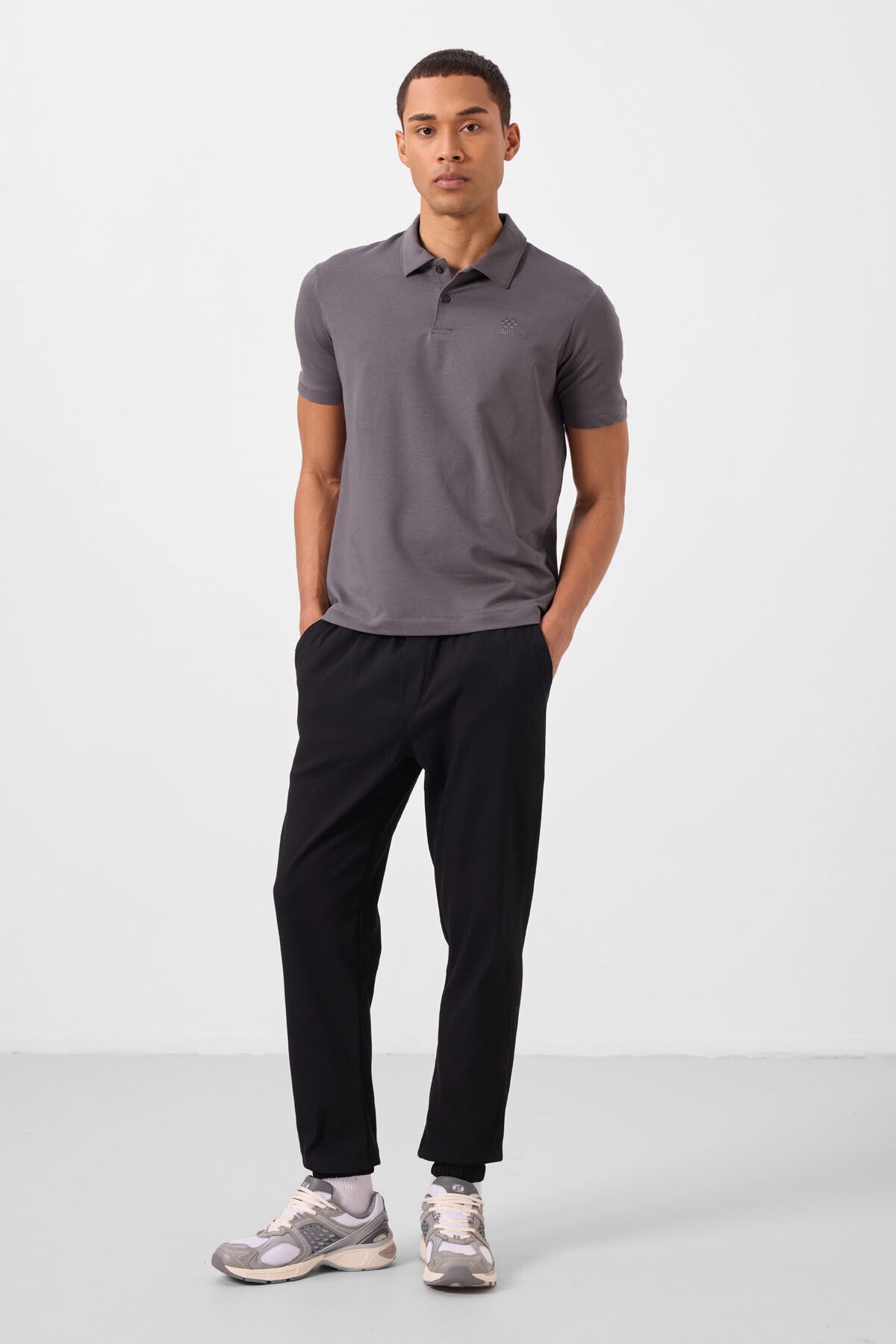 Siyah Standart Fit Dokuma Hafif Esnek Chino Erkek Pantolon - 82176