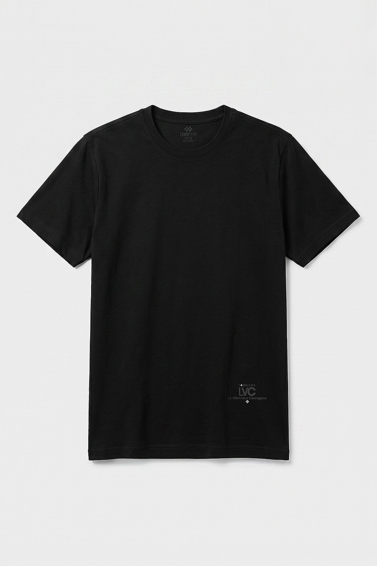 Siyah Standart Fit Baskılı Kısa Kollu Erkek T-Shirt - 88440