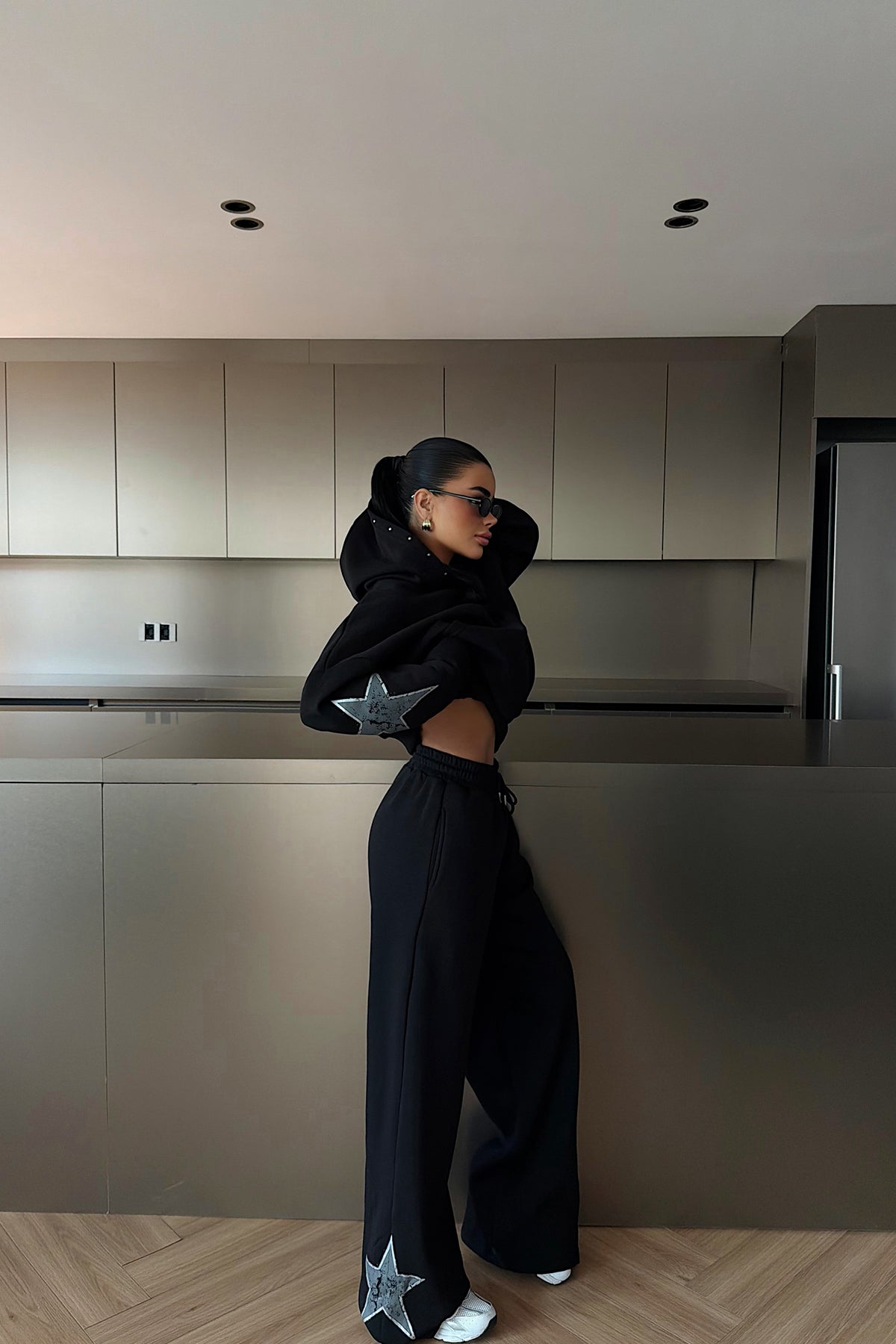 Siyah Stars Eşofman Takım ATE-3720