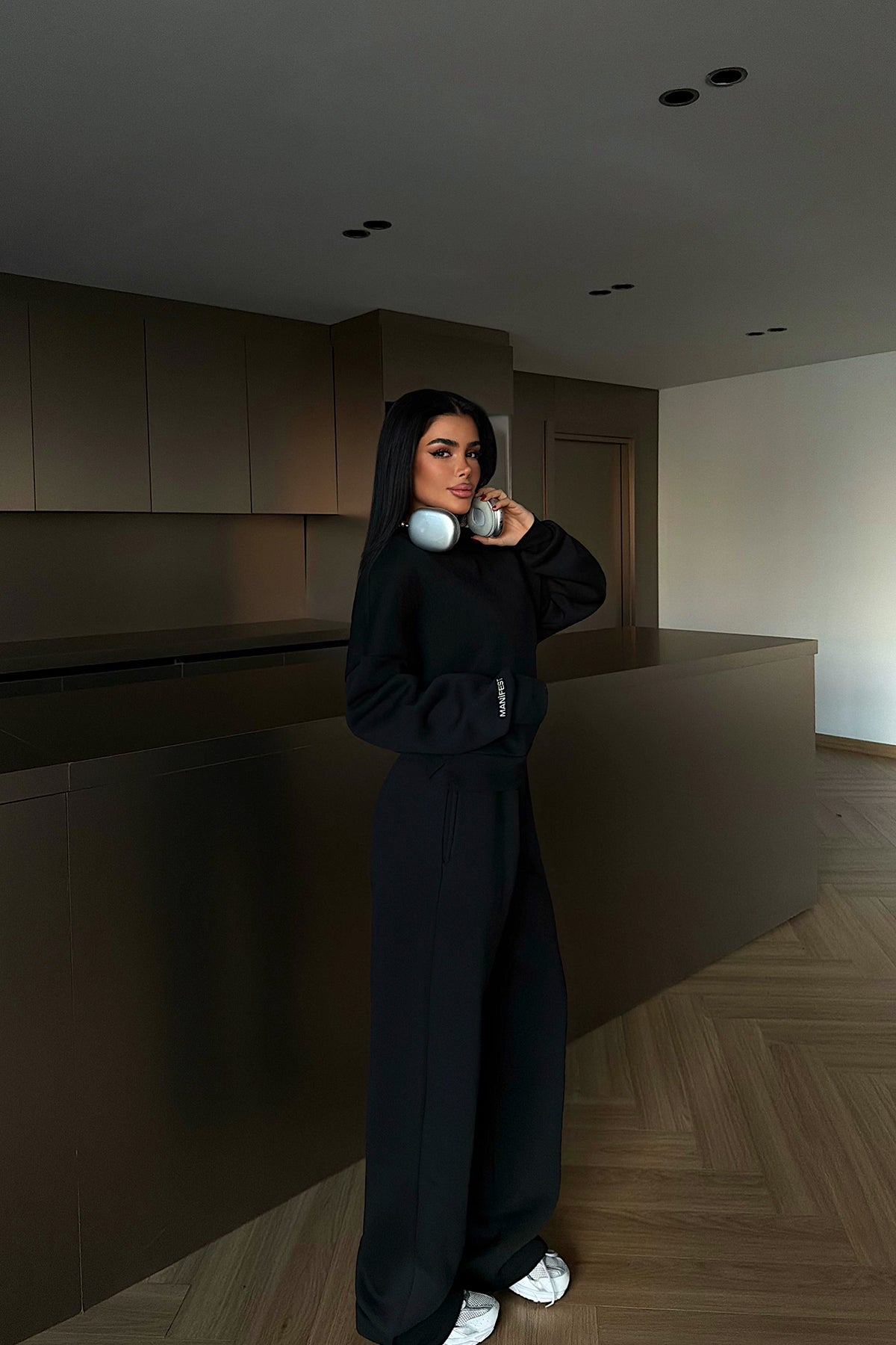 Siyah Manifest Eşofman Takımı ATE-4166