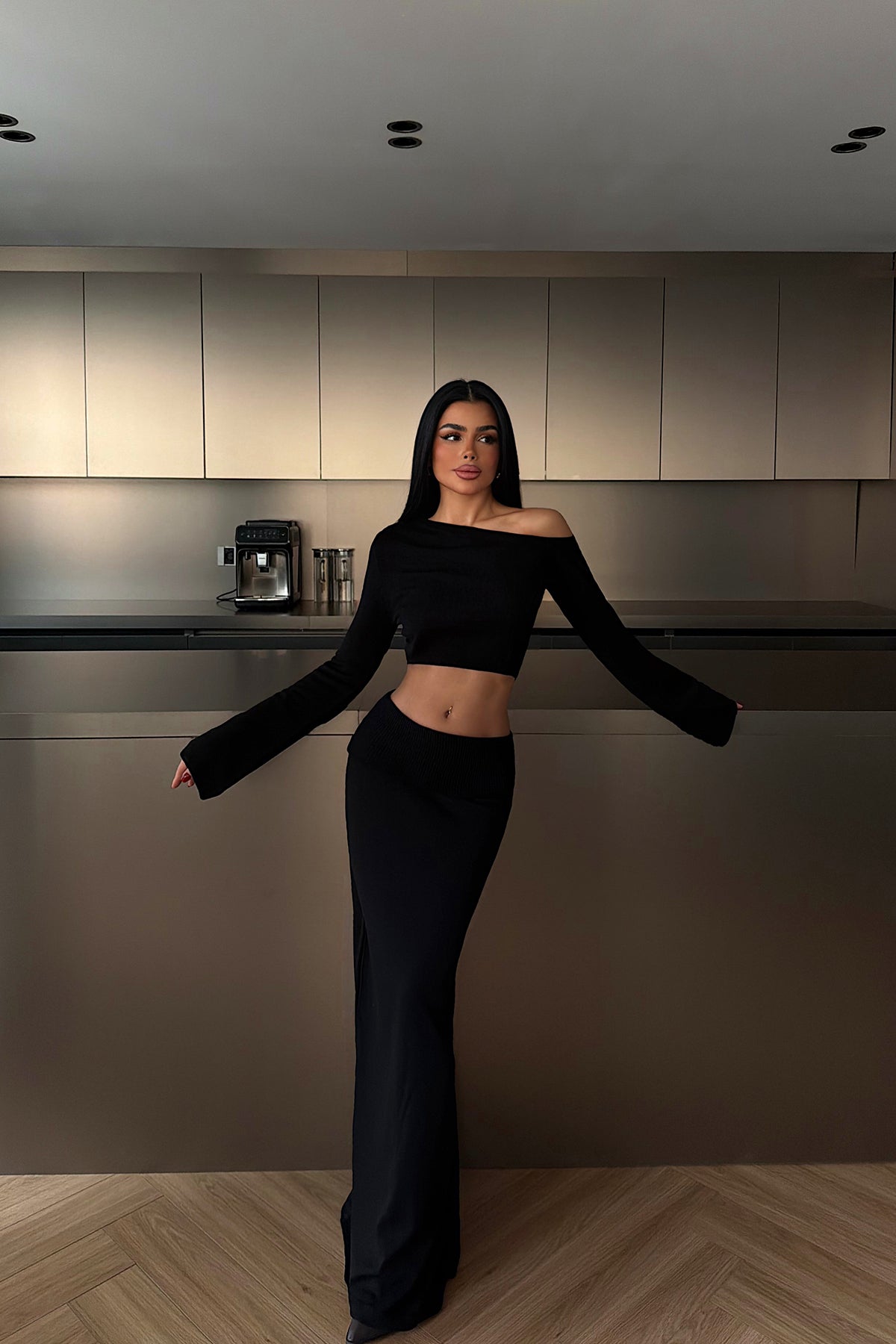 Siyah Cashless Triko Takım ATE-4063