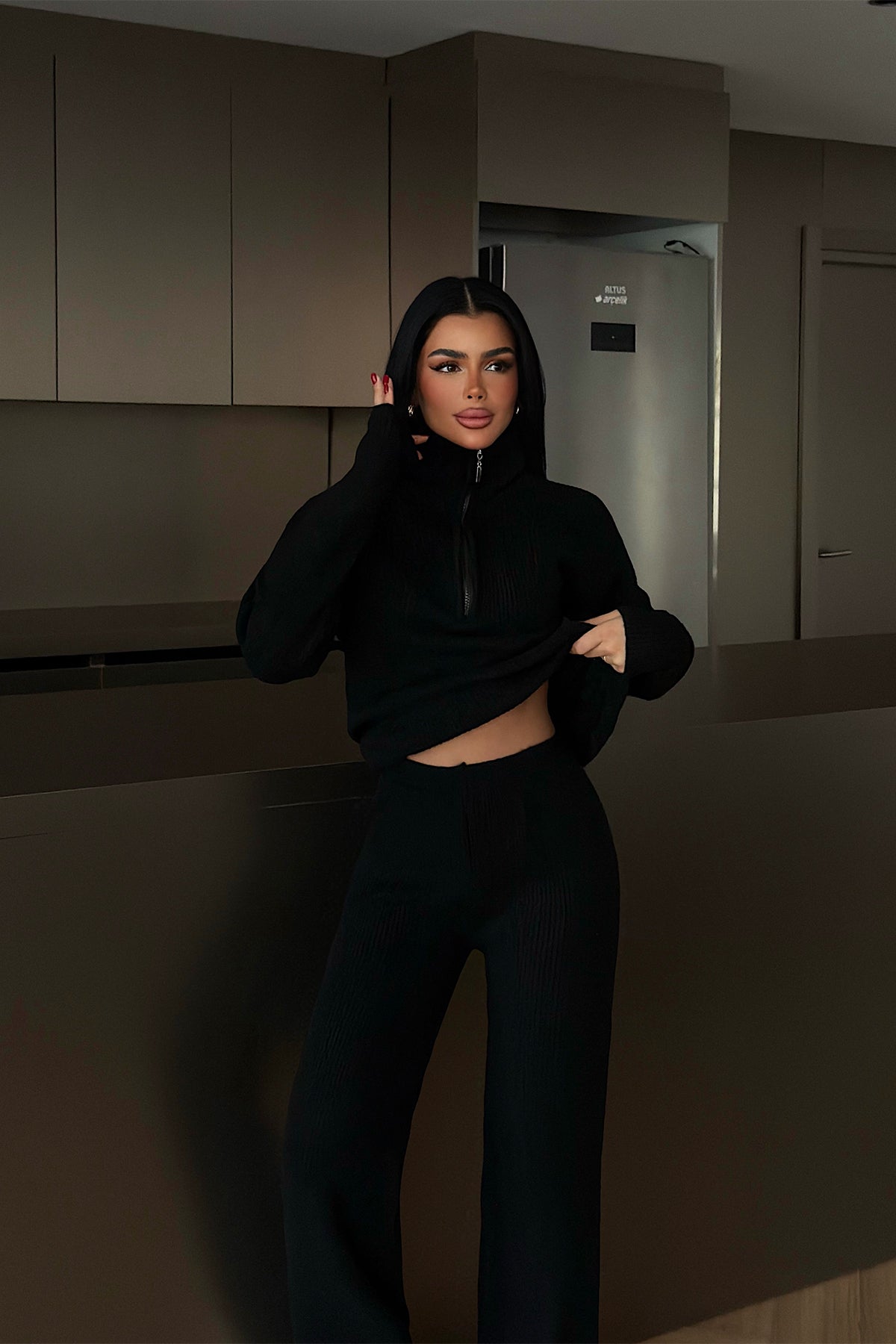 Siyah Nalani Triko Takım ATE-4271