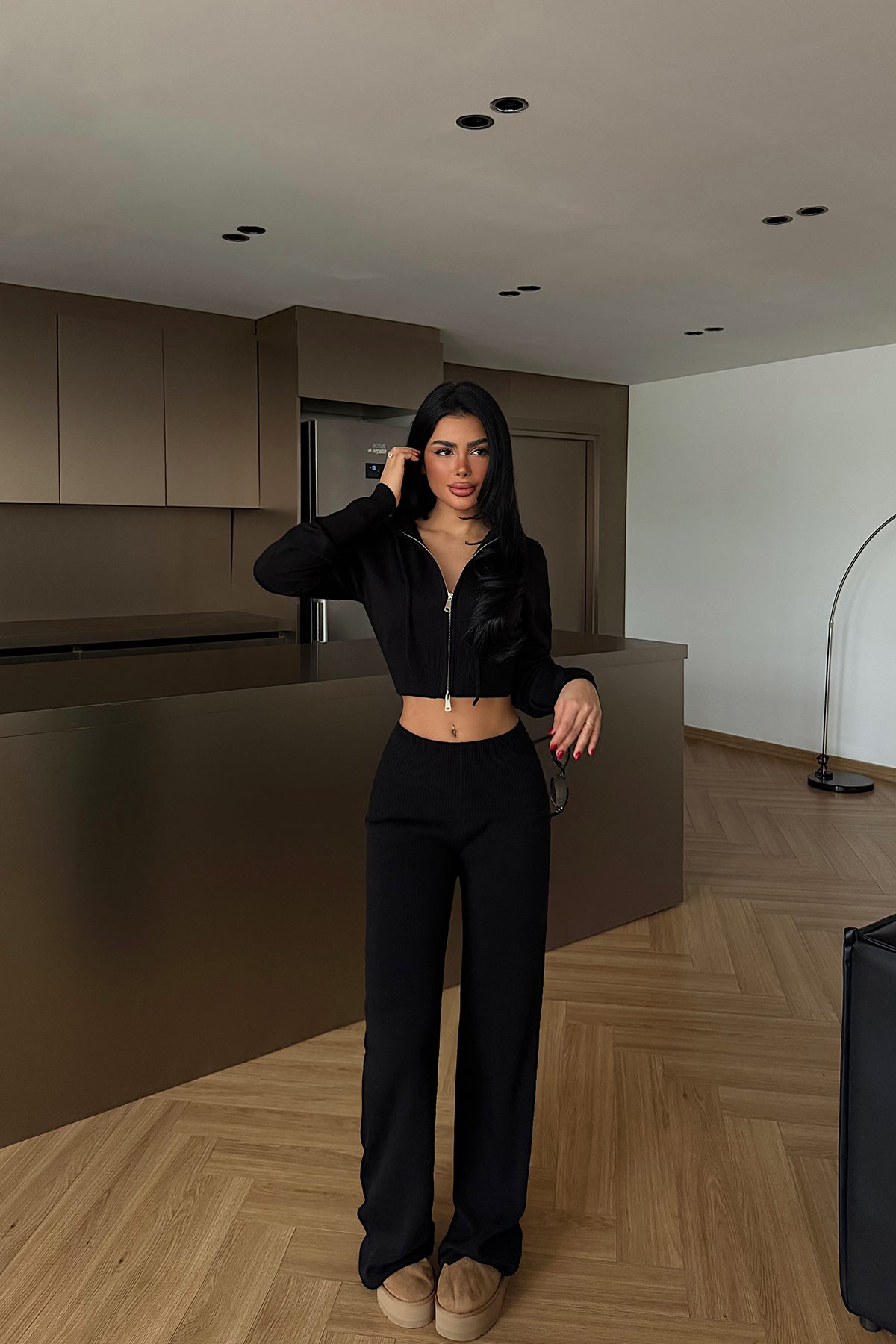 Siyah Vinicia Triko Takım ATE-4329