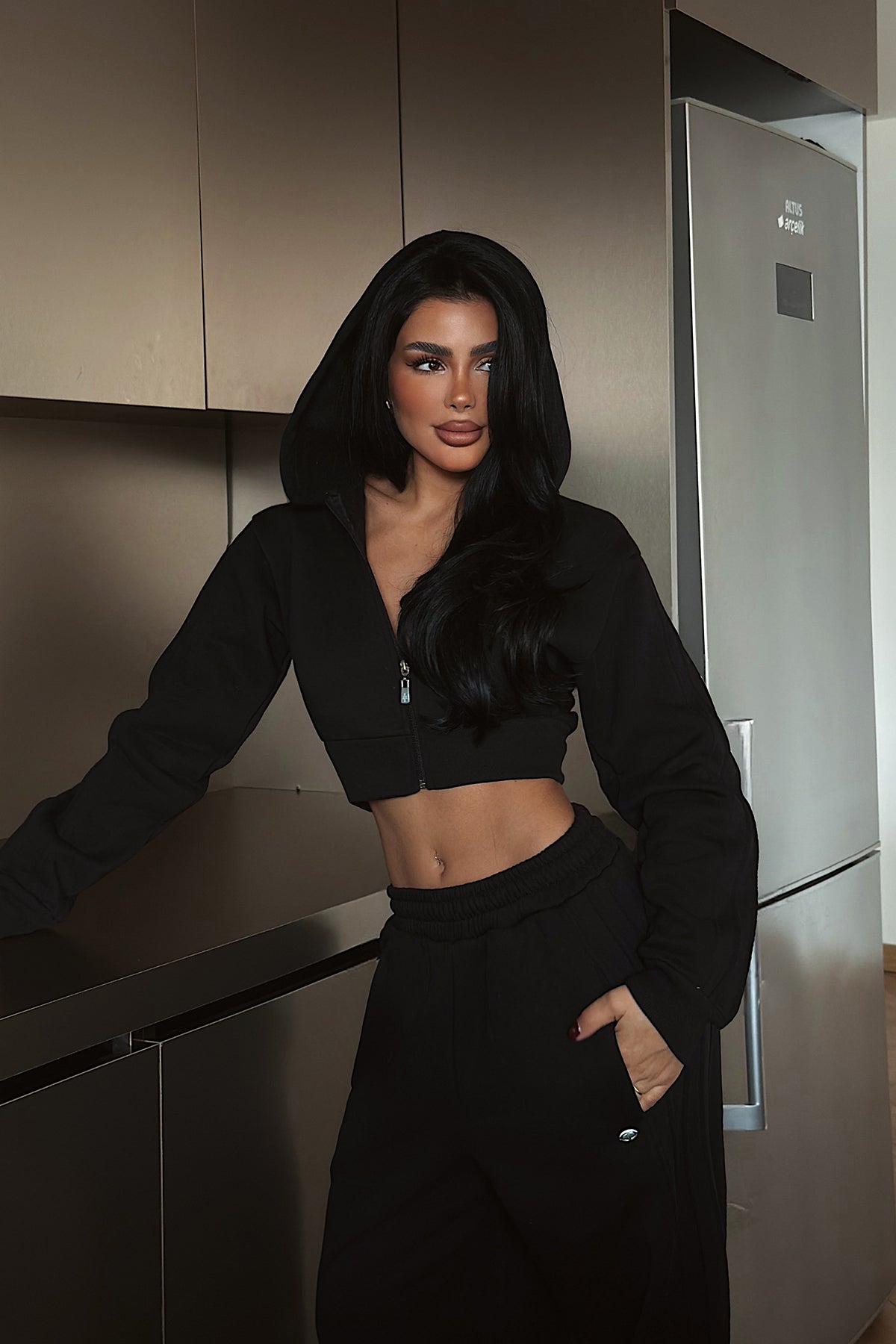 Siyah Joshua Eşofman Takımı ATE-4086