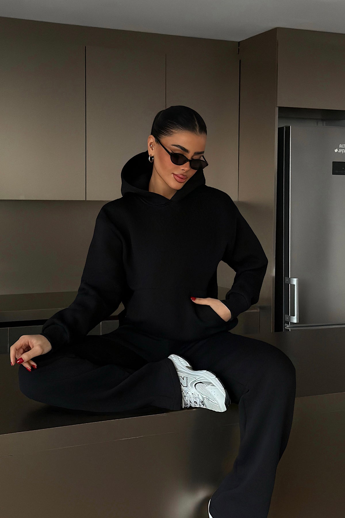 Siyah Vanilly Eşofman Takımı ATE-4392