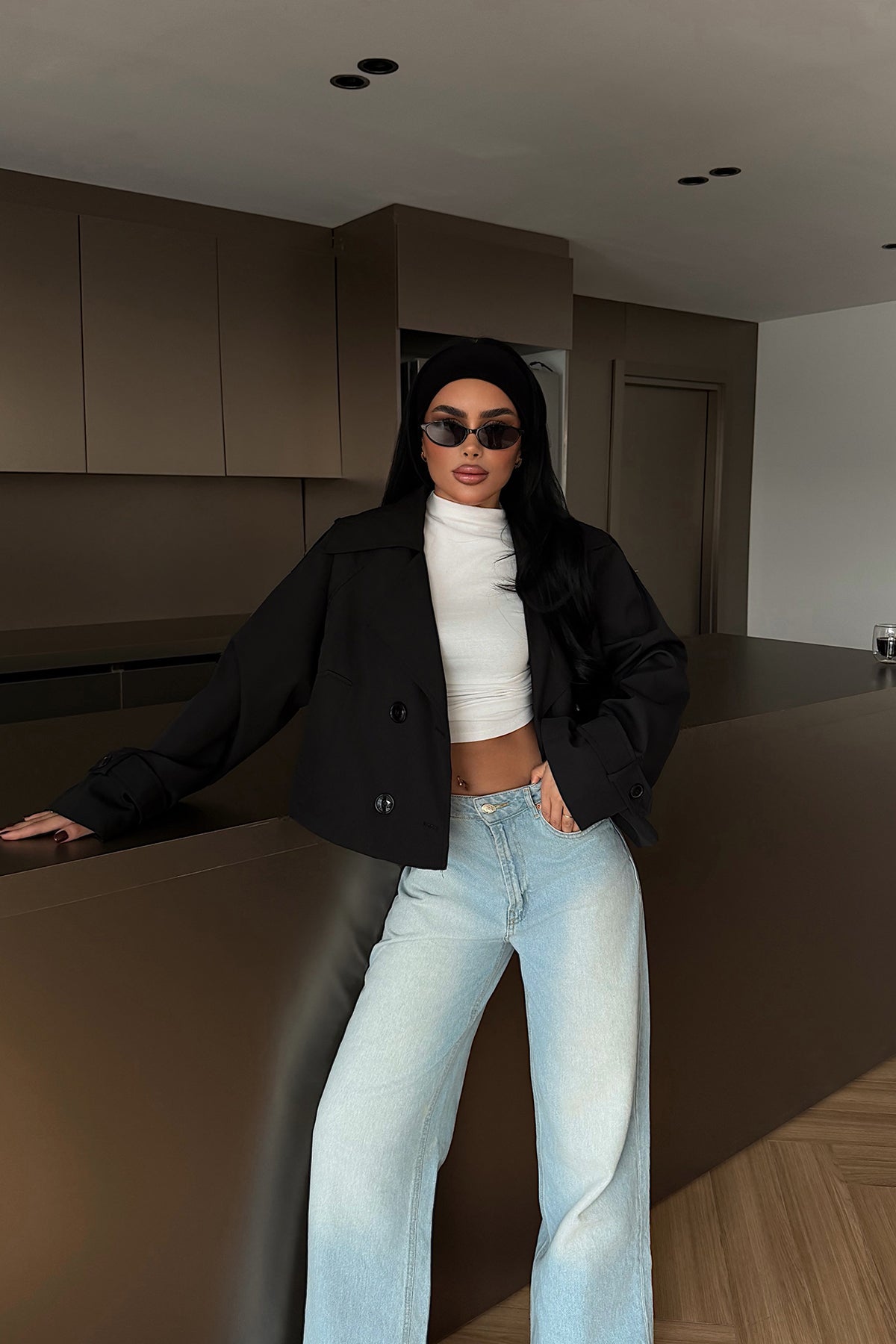 Siyah Klarris Trençkot ATE-4203